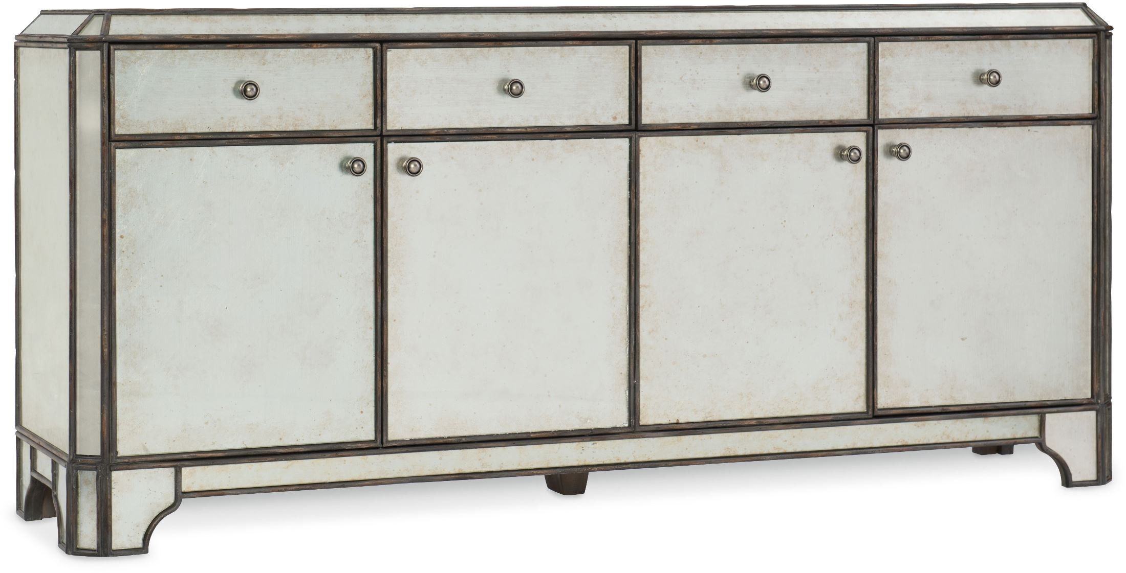 Arabella Painted Charcoal 74" Entertainment Credenza With Regard To Most Current Abhinav Credenzas (View 6 of 20)