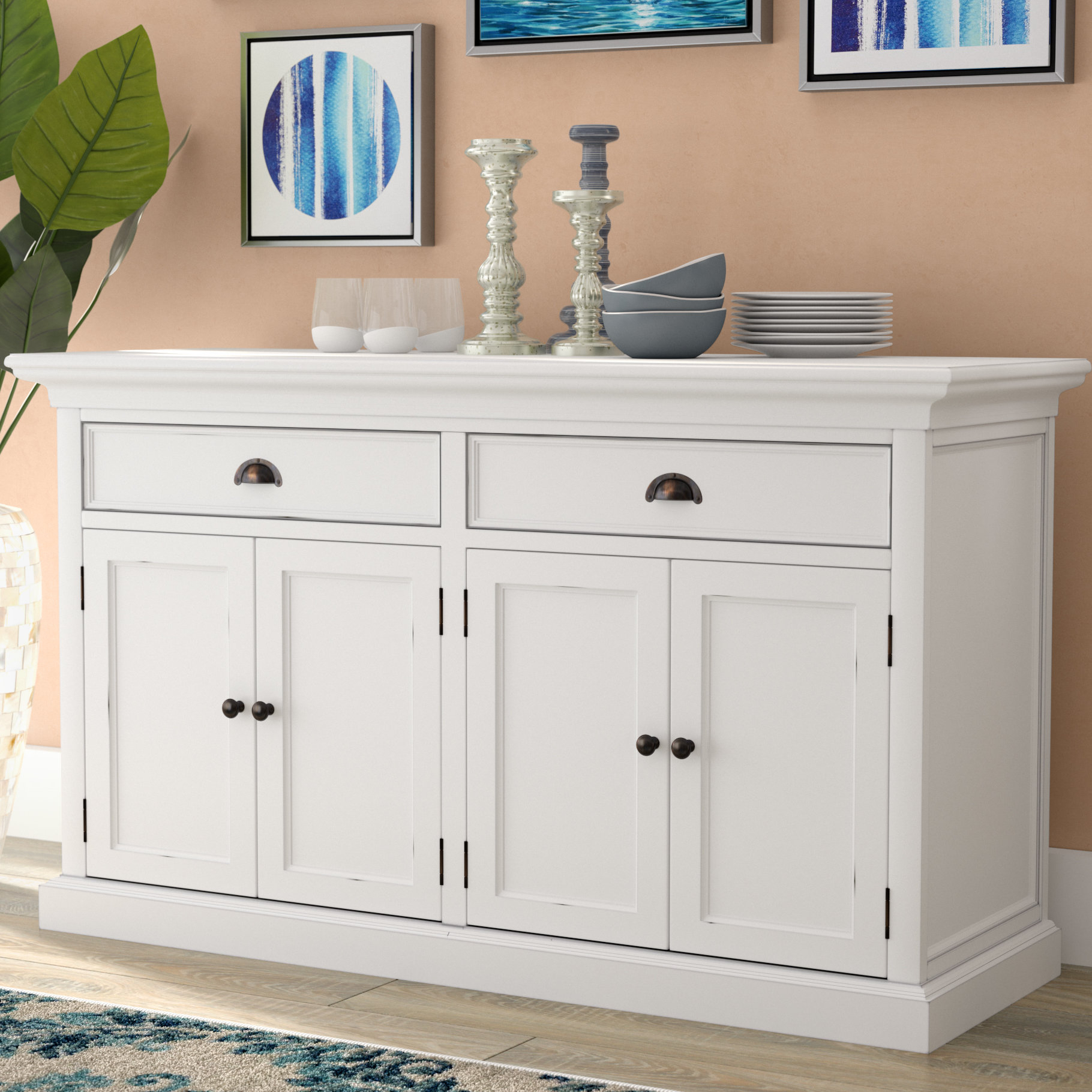 Beachcrest Home Amityville Wood Sideboard & Reviews | Wayfair Regarding 2018 Amityville Sideboards (Photo 1 of 20)