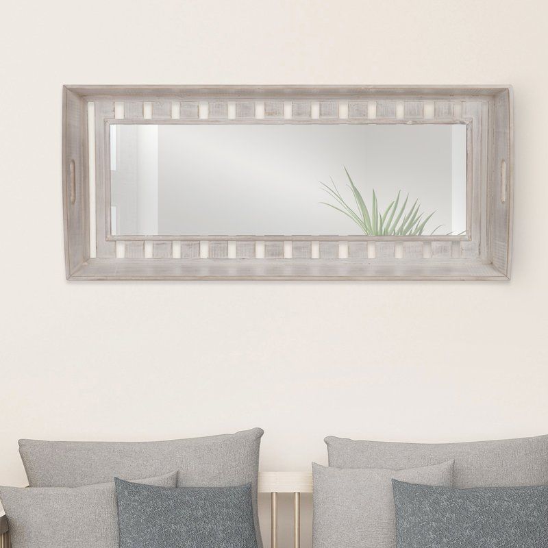 Cecilia Rustic Wood Plank Accent Mirror For Lajoie Rustic Accent Mirrors (View 5 of 20)