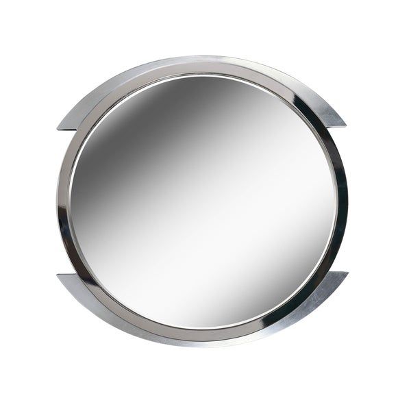 Chromium 36" Brushed Steel Wall Mirror For Swagger Accent Wall Mirrors (View 18 of 20)