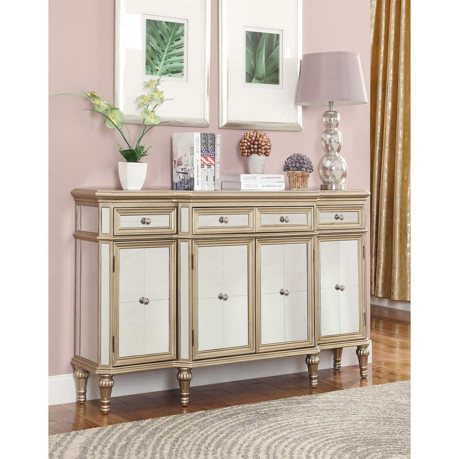 Coast To Coast 56326 60" Door Drawer Credenza In Estaline Intended For 2017 Raquette Sideboards (View 14 of 20)