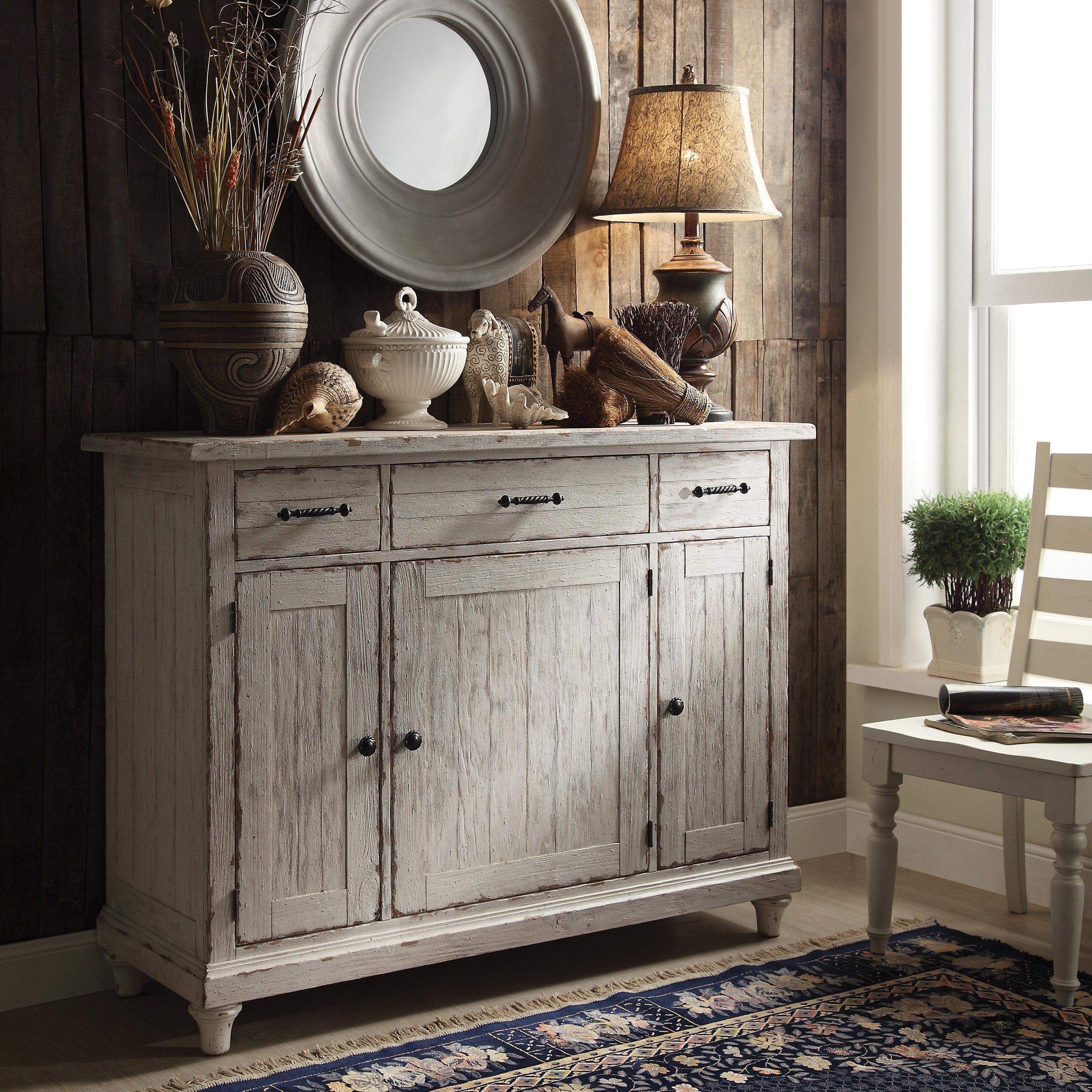 Farmhouse & Rustic Lark Manor Sideboards & Buffets | Birch Lane With Newest Ilyan Traditional Wood Sideboards (Photo 8 of 20)