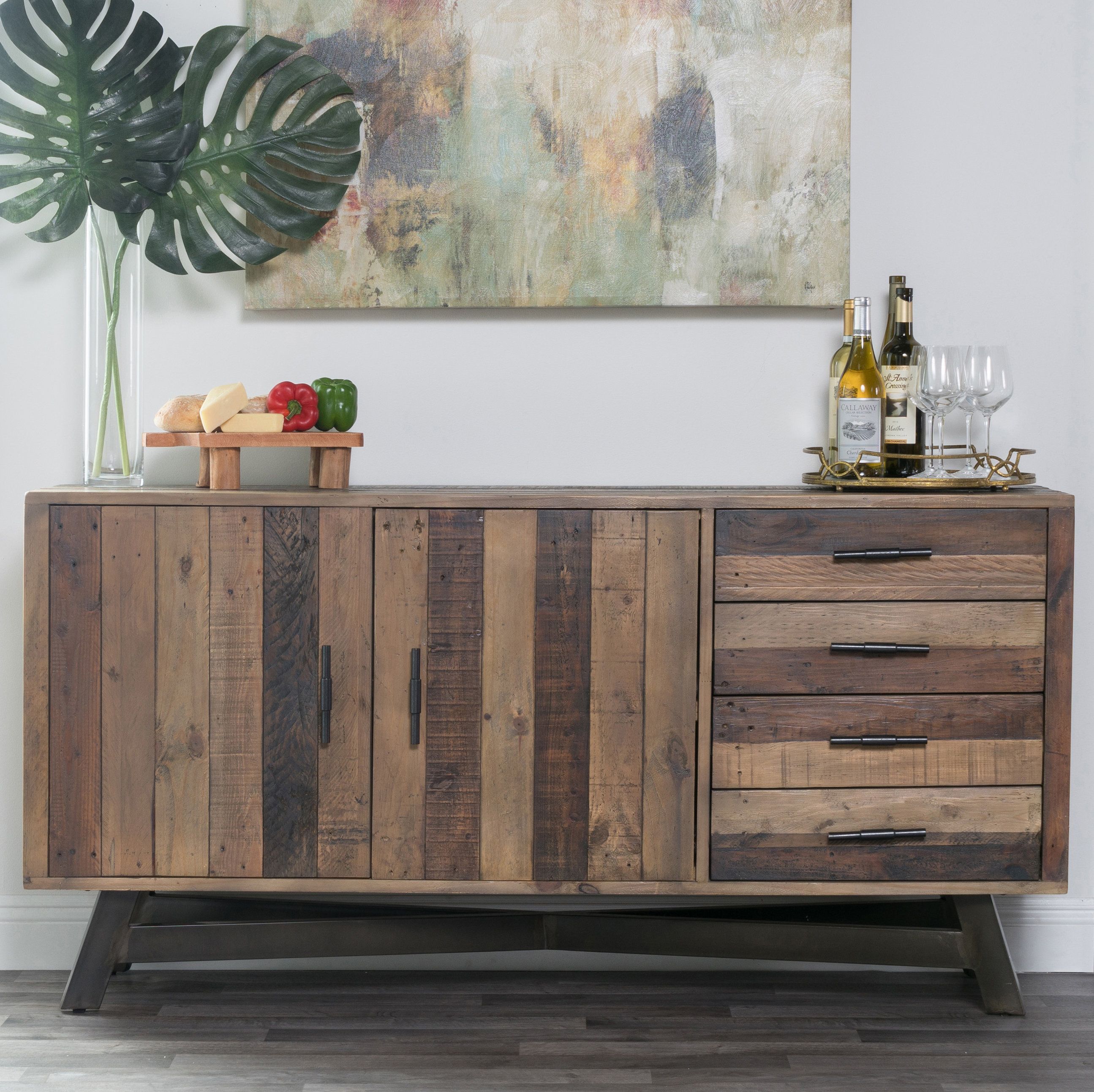 Farmhouse & Rustic Reclaimed Wood Sideboards & Buffets With Most Recently Released Filkins Sideboards (Photo 12 of 20)
