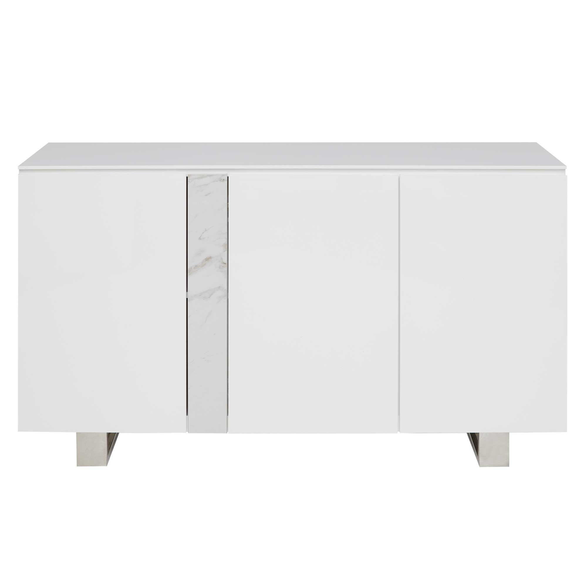 Ginostra 3 Door Sideboard, Gloss White | Sideboards | Dining Pertaining To Latest Thite Sideboards (Photo 1 of 20)