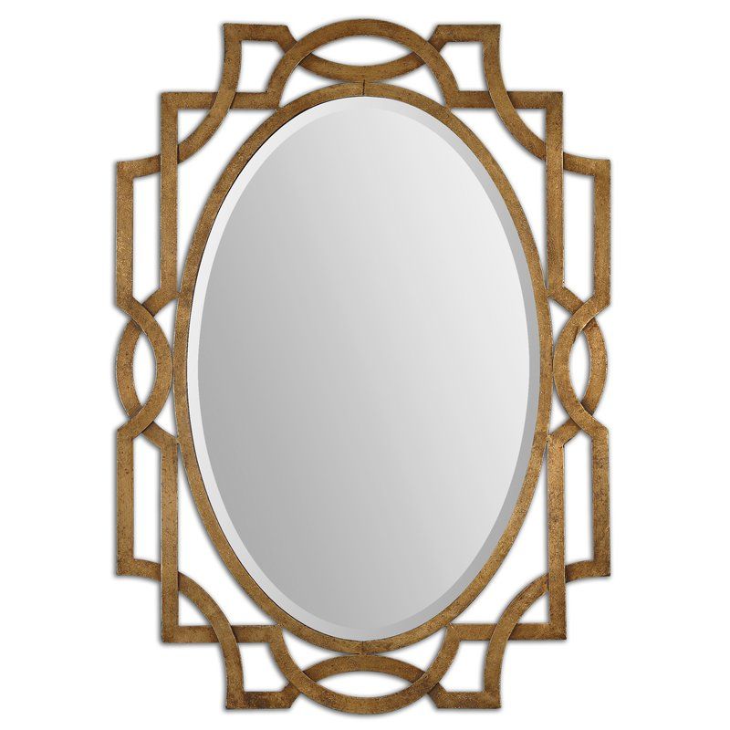 Gold Oval Accent Mirror With Oval Metallic Accent Mirrors (View 11 of 20)
