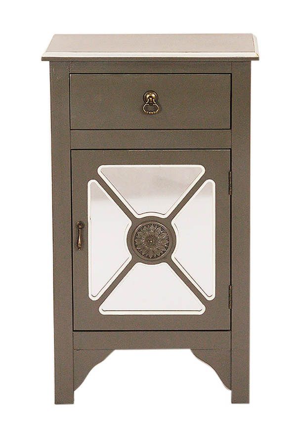 Homeroots Medallion Gray Trellis Mirror Accent Cabinet For Medallion Accent Mirrors (View 13 of 20)