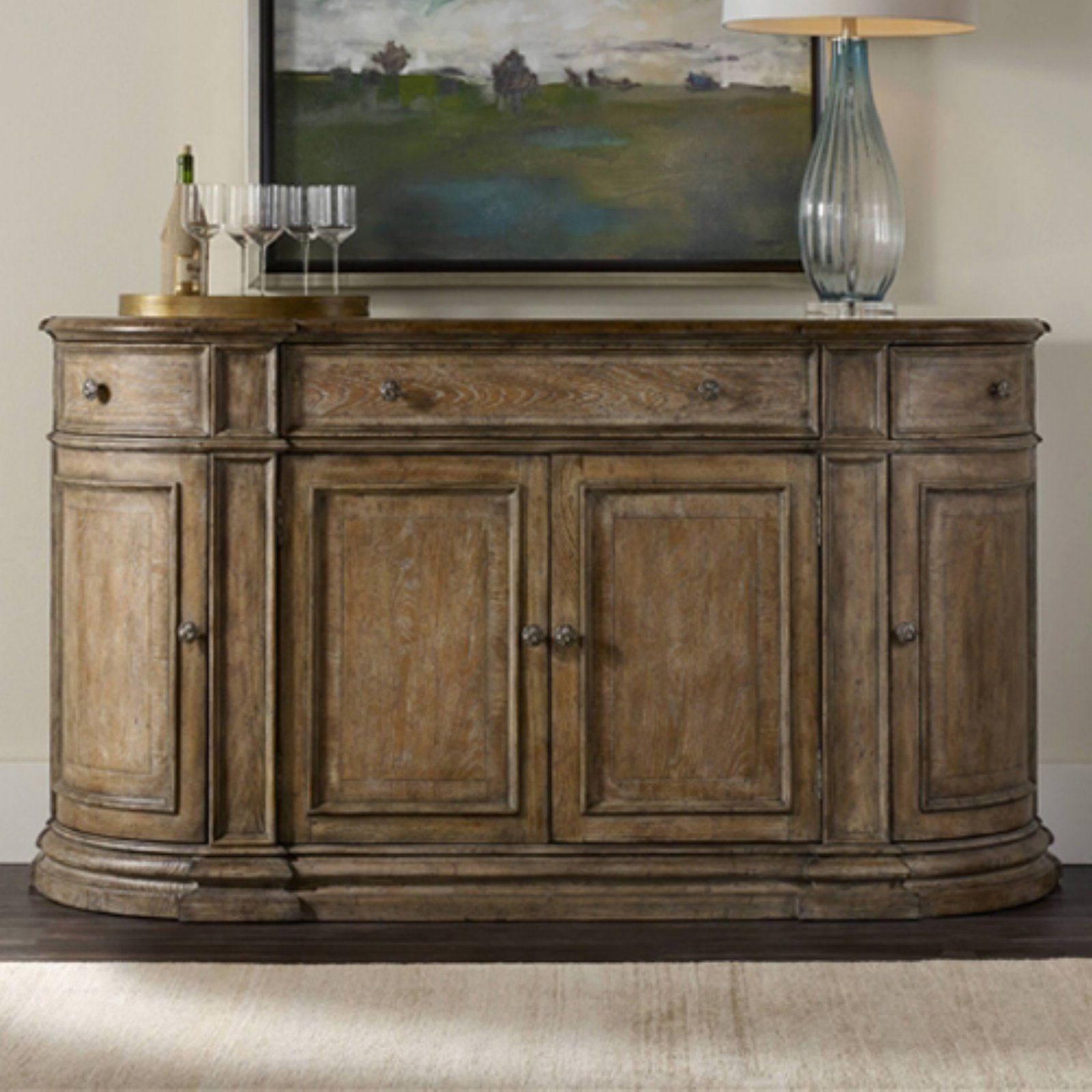 Hooker Furniture Solana 4 Door Dining Buffet – Natural Intended For Best And Newest Hayslett Sideboards (View 4 of 20)