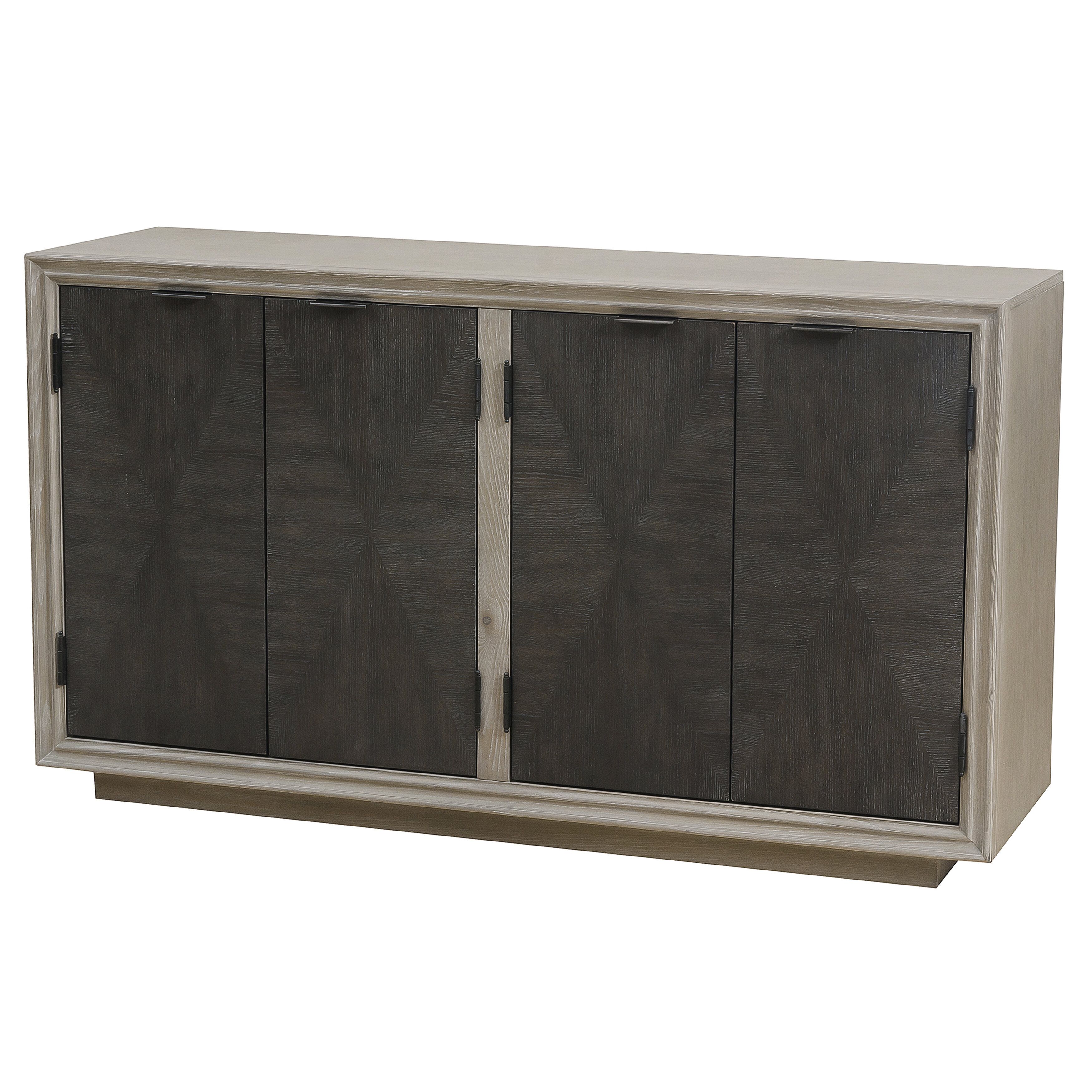 Hoover Four Door Duotone Parquet Sideboard Within Most Popular Massillon Sideboards (View 15 of 20)