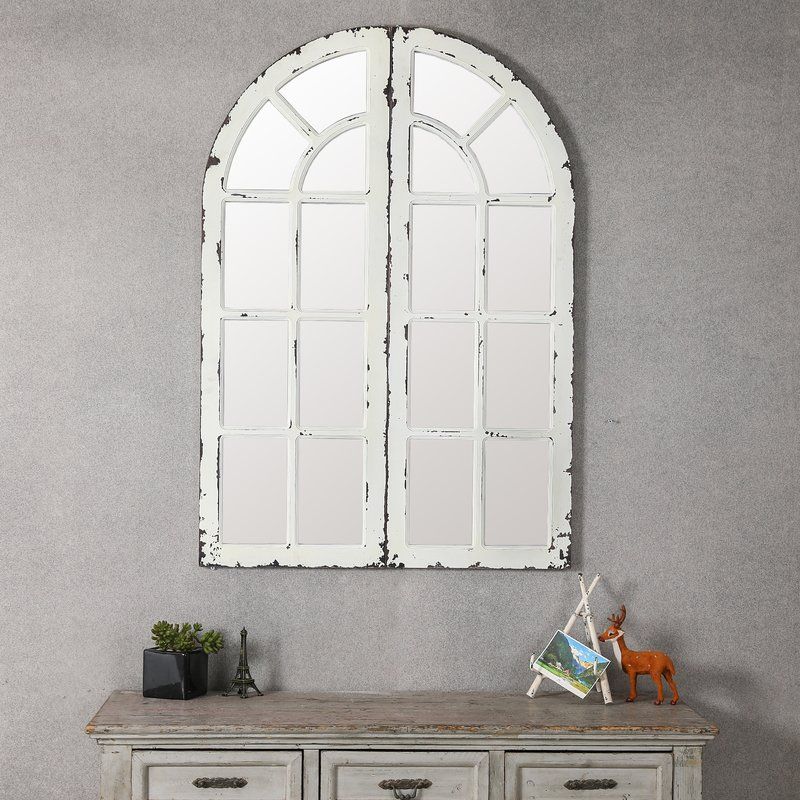 Hovis Window Panels Accent Mirror With Regard To Lajoie Rustic Accent Mirrors (View 11 of 20)