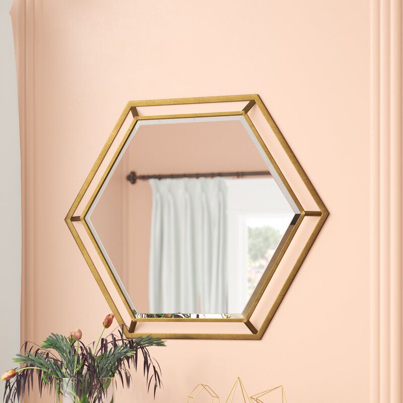 Kelston Mills Modern & Contemporary Beveled Accent Mirror With Gia Hexagon Accent Mirrors (View 18 of 20)