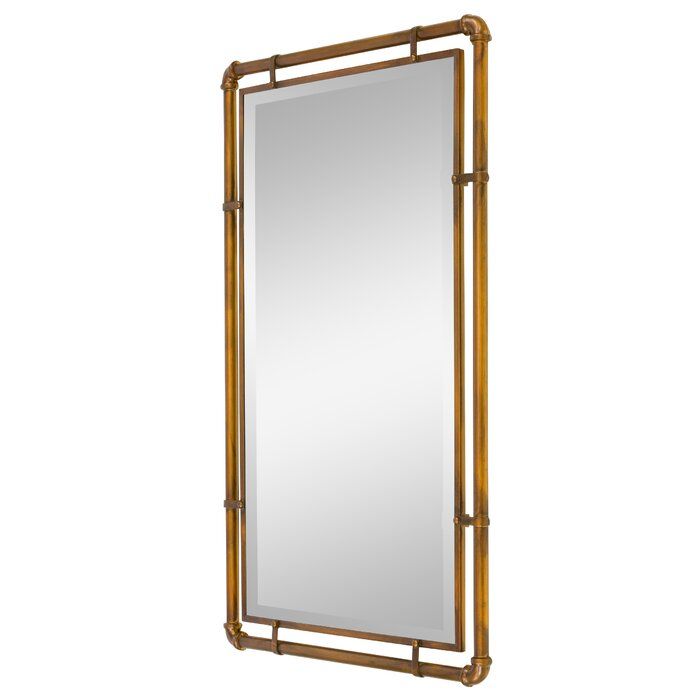 Koeller Metal Industrial Distressed Accent Mirror For Koeller Industrial Metal Wall Mirrors (View 7 of 20)