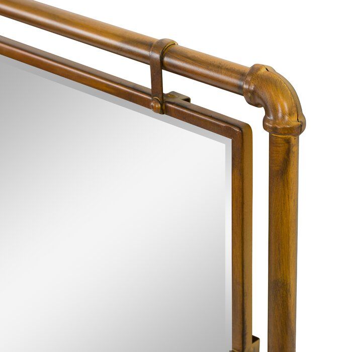 Koeller Metal Industrial Distressed Accent Mirror With Koeller Industrial Metal Wall Mirrors (View 10 of 20)