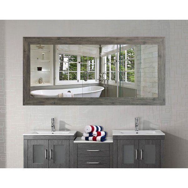 Landover Rustic Distressed Bathroom/vanity Mirror In 2019 In Landover Rustic Distressed Bathroom/vanity Mirrors (View 2 of 20)