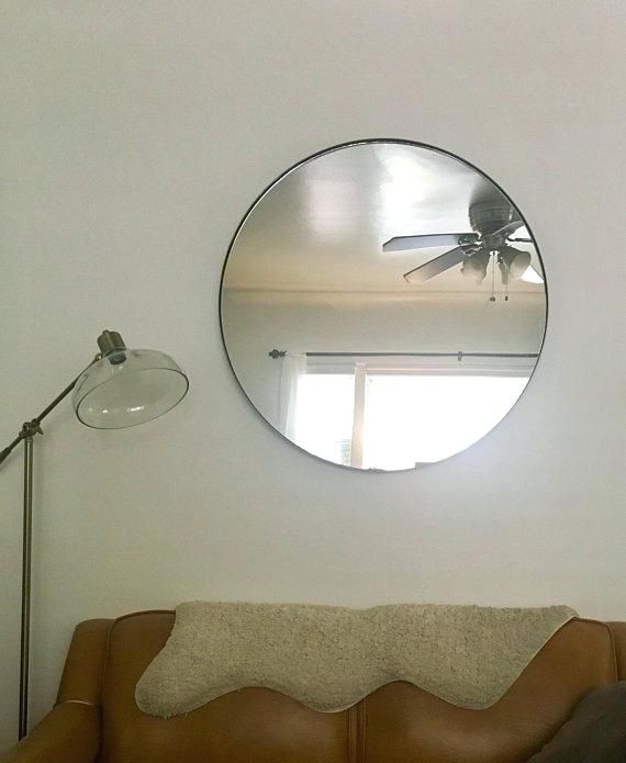 Large Contemporary Wall Mirrors Round Modern Mirror Bathroom Within Industrial Modern & Contemporary Wall Mirrors (View 7 of 20)
