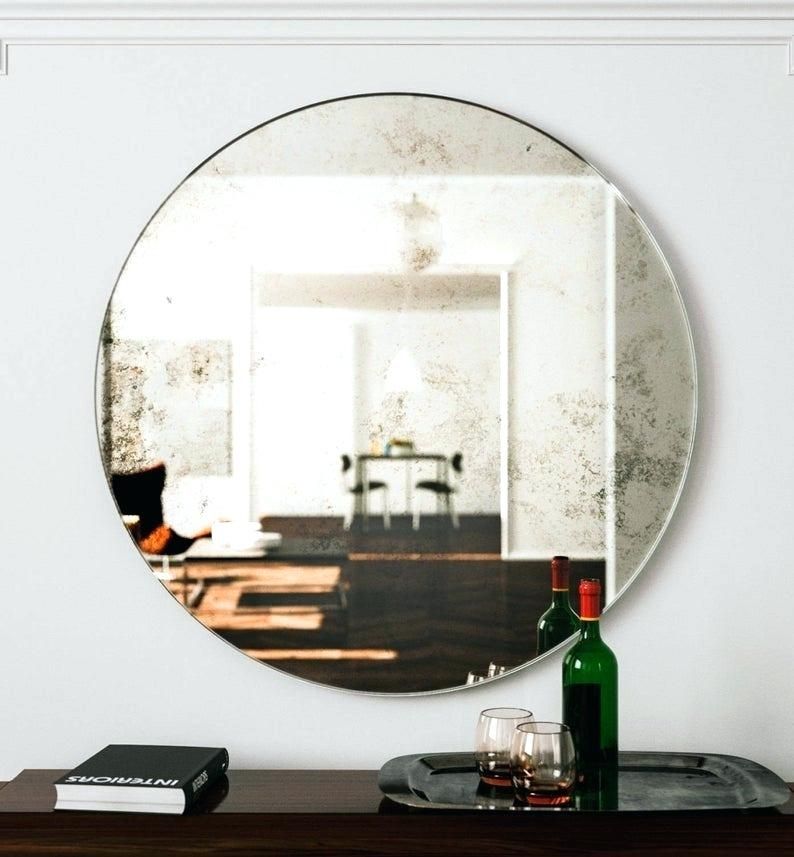 Large Glass Mirror – Piedadpaton.co For Hogge Modern Brushed Nickel Large Frame Wall Mirrors (Photo 18 of 20)