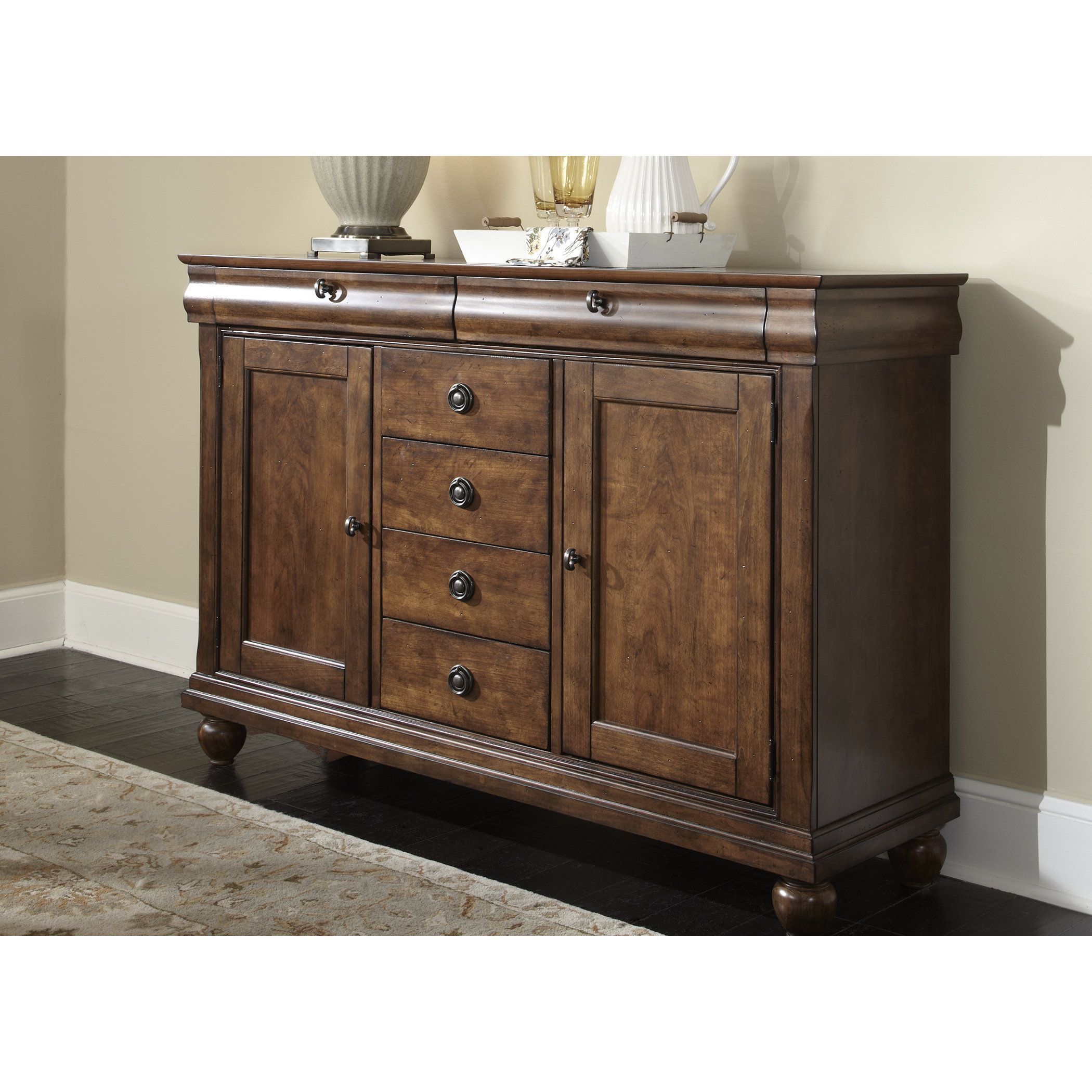Liberty Rustic Tradition Cherry Server, Brown | Products Pertaining To Most Recent Chalus Sideboards (View 11 of 20)