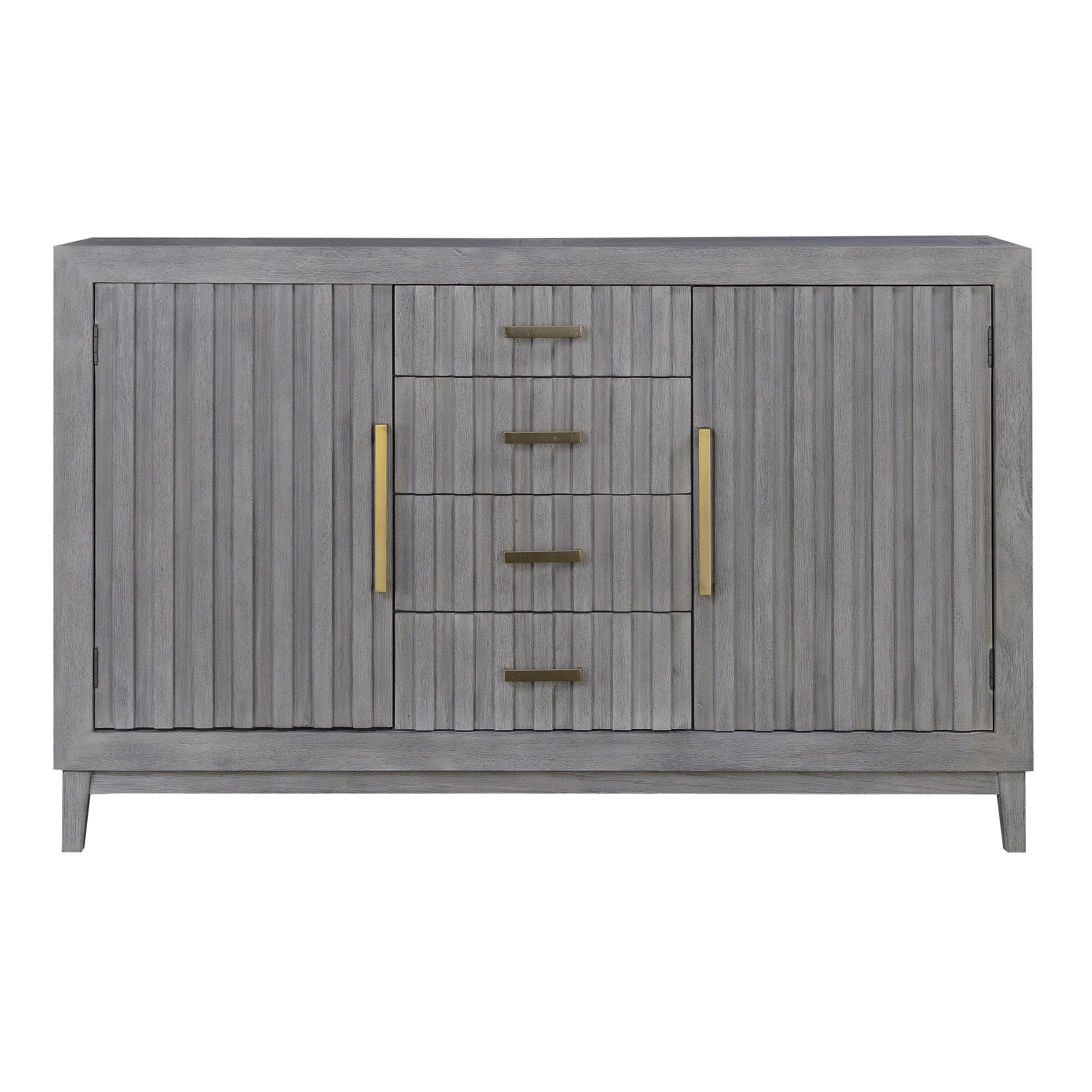 Light Grey Credenza | Wayfair.ca Throughout Newest Candide Wood Credenzas (Photo 9 of 20)