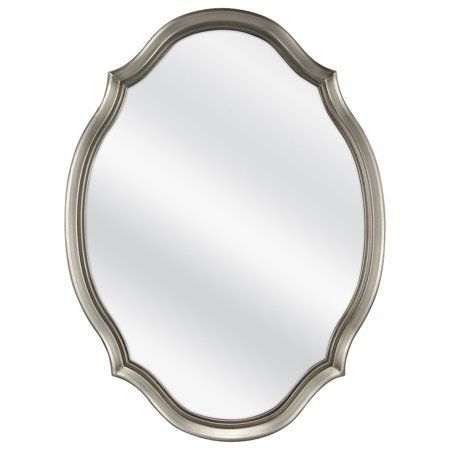 Mainstays 19x26 Pewter Shaped Oval Wall Mirror | Bathroom Re With Pfister Oval Wood Wall Mirrors (View 17 of 20)