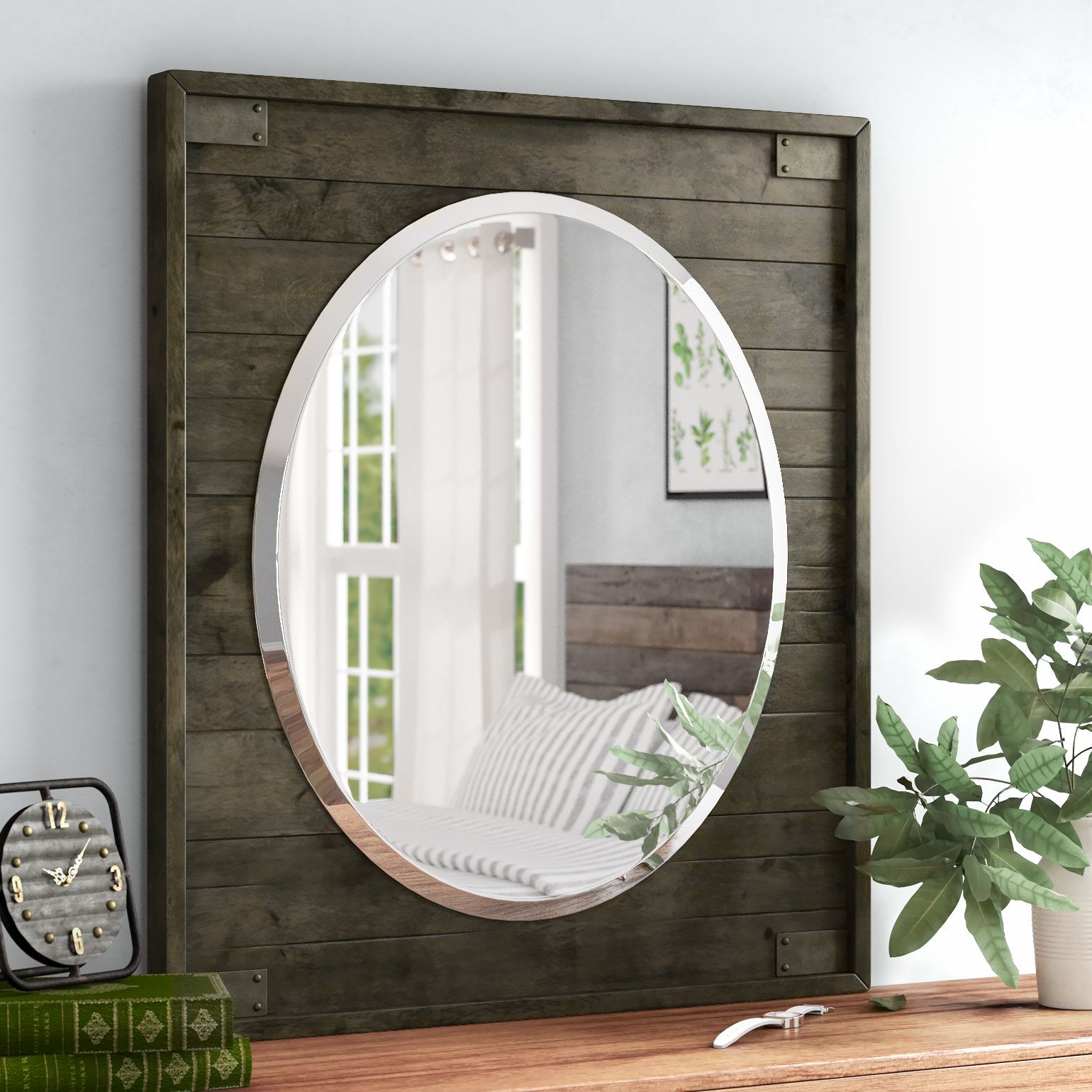 Oviedo Oval Dresser Mirror For Current Arminta Wood Sideboards (View 12 of 20)