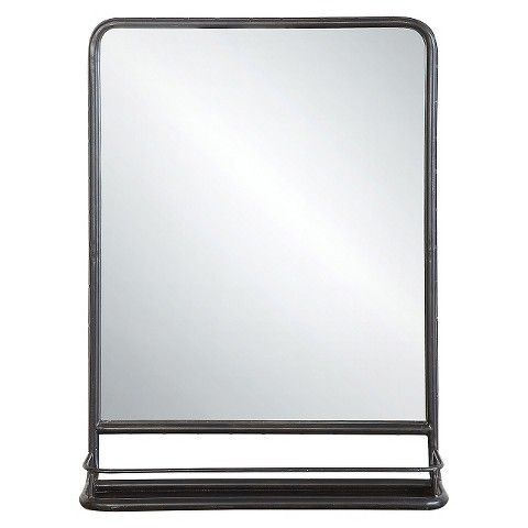 Rectangle Metal Decorative Wall Mirror With Shelf – 3r Within Koeller Industrial Metal Wall Mirrors (View 8 of 20)