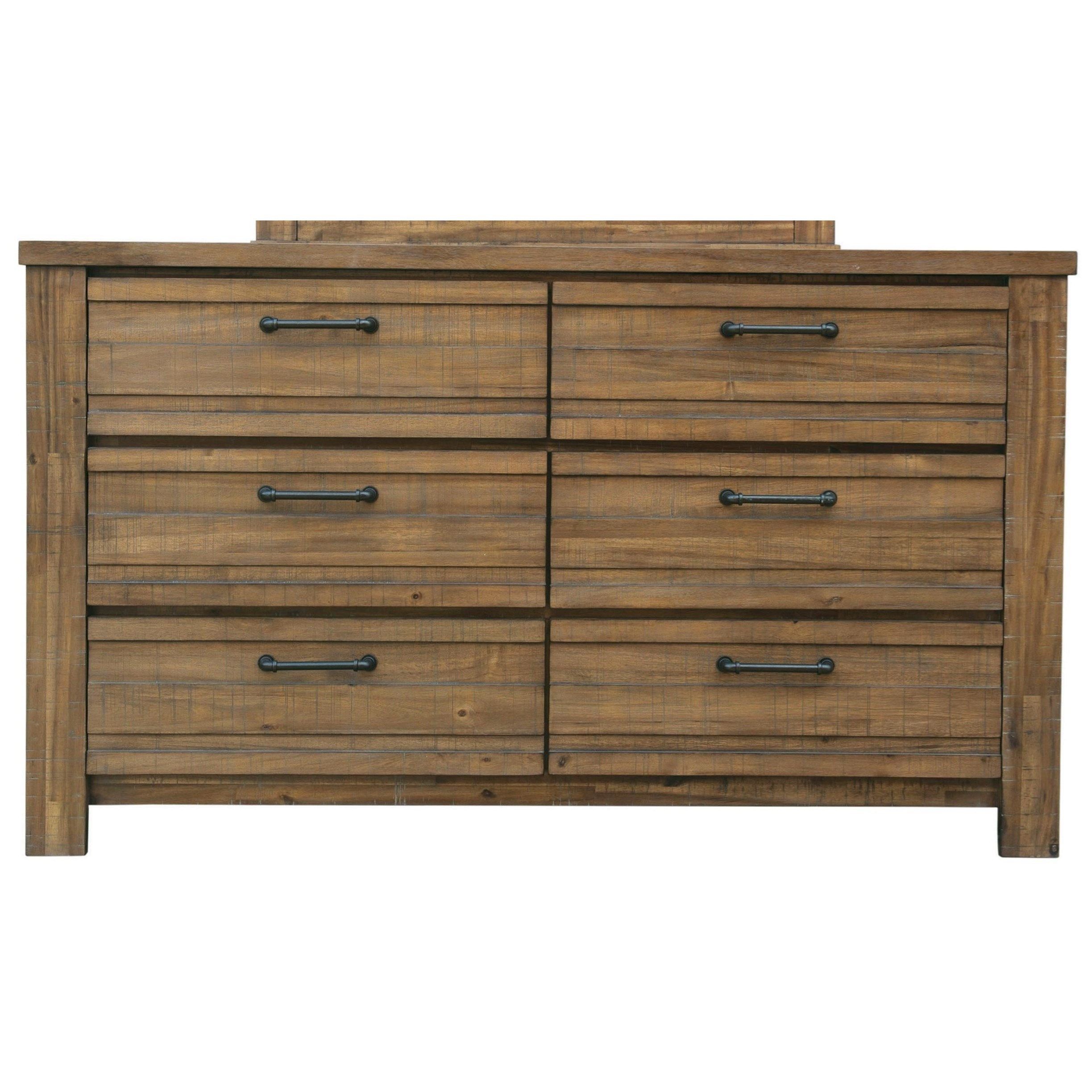 Rutherford 6 Drawer Dresser In Weathered Wood Finishmorris Home  Furnishings At Morris Home With 2017 Rutherford Sideboards (View 13 of 20)