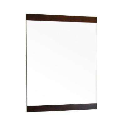 Saylor 32 In. L X 24 In. W Solid Wood Frame Wall Mirror In Walnut Intended For Saylor Wall Mirrors (Photo 10 of 20)