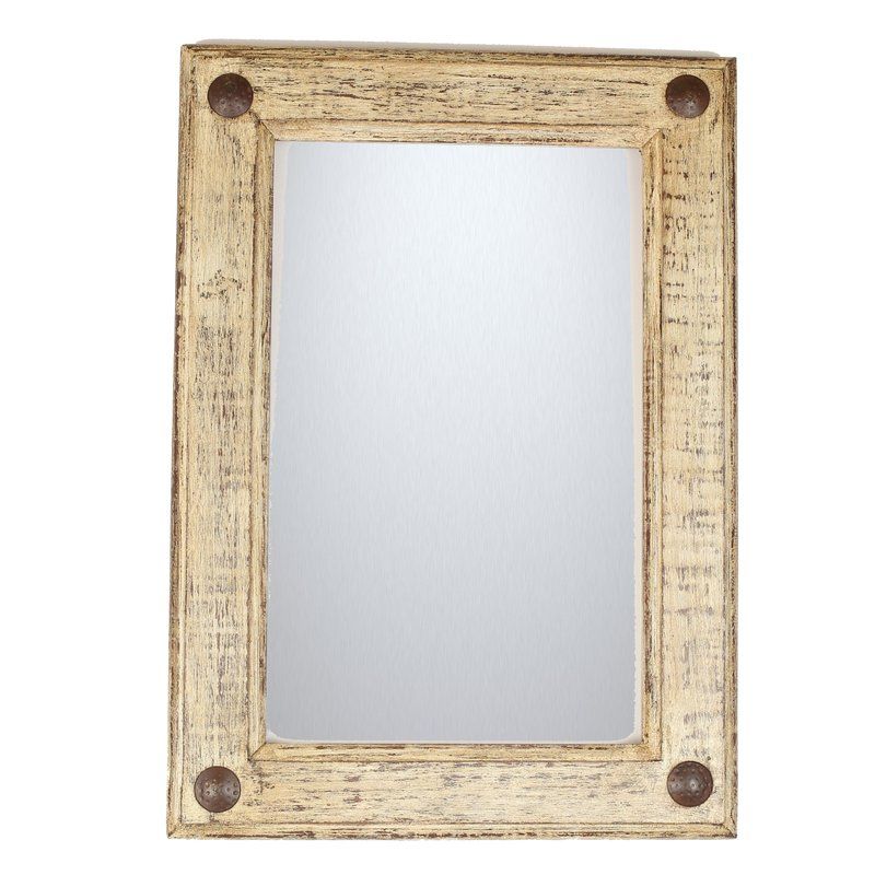 Shabby Rustic Accent Mirror Intended For Lajoie Rustic Accent Mirrors (View 6 of 20)