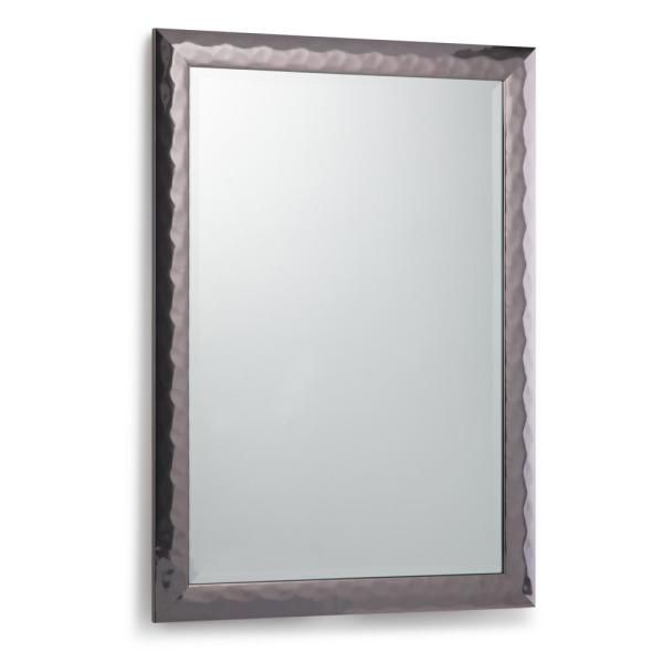 Simpli Home Athena 38 In. X 26 In. Rectangular Transitional Pertaining To Rectangle Pewter Beveled Wall Mirrors (Photo 6 of 20)