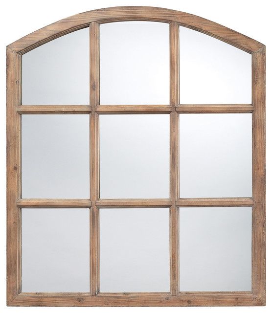 Sterling Industries Union 37x33 Arch Wood Wall Mirror, Faux Window Design Pertaining To Faux Window Wood Wall Mirrors (View 13 of 20)
