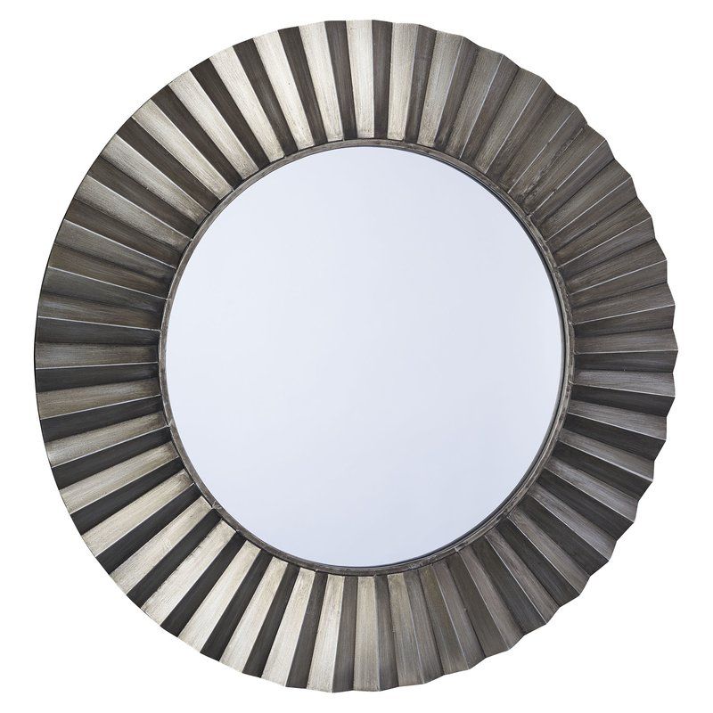 Sunburst Round Wall Mirror Pertaining To Point Reyes Molten Round Wall Mirrors (View 7 of 20)