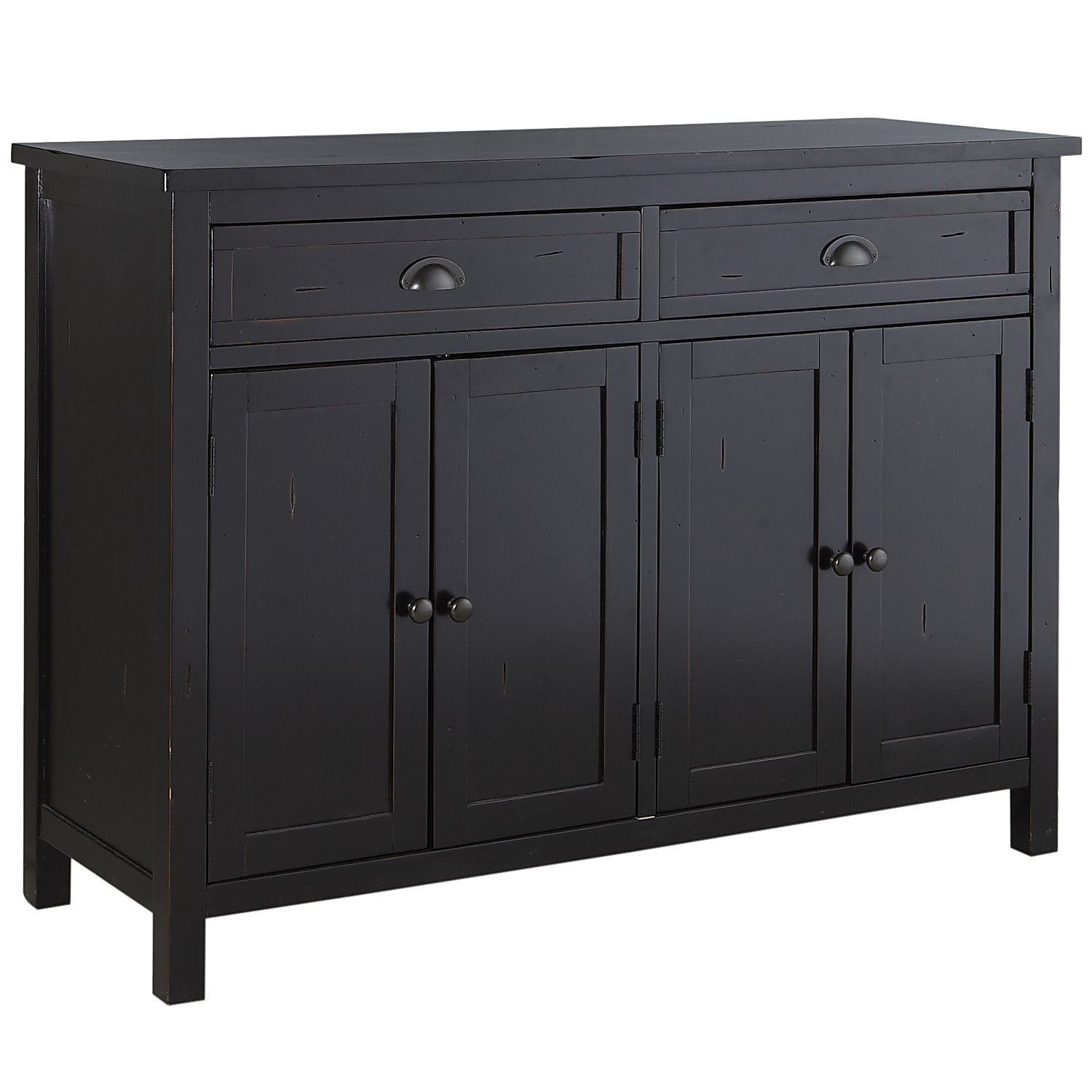 Torrance Rubbed Black Buffet Table | Cool Ideas For The New With Regard To Current Courtdale Sideboards (Photo 7 of 20)