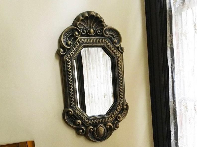 Vintage Mirror For Wall Mirror Decorative Mirror Antique Mirror Old Mirror  Gold Mirror Ornate Mirror Vintage Mirror Bathroom Mirror Wall With Regard To Polen Traditional Wall Mirrors (View 16 of 20)