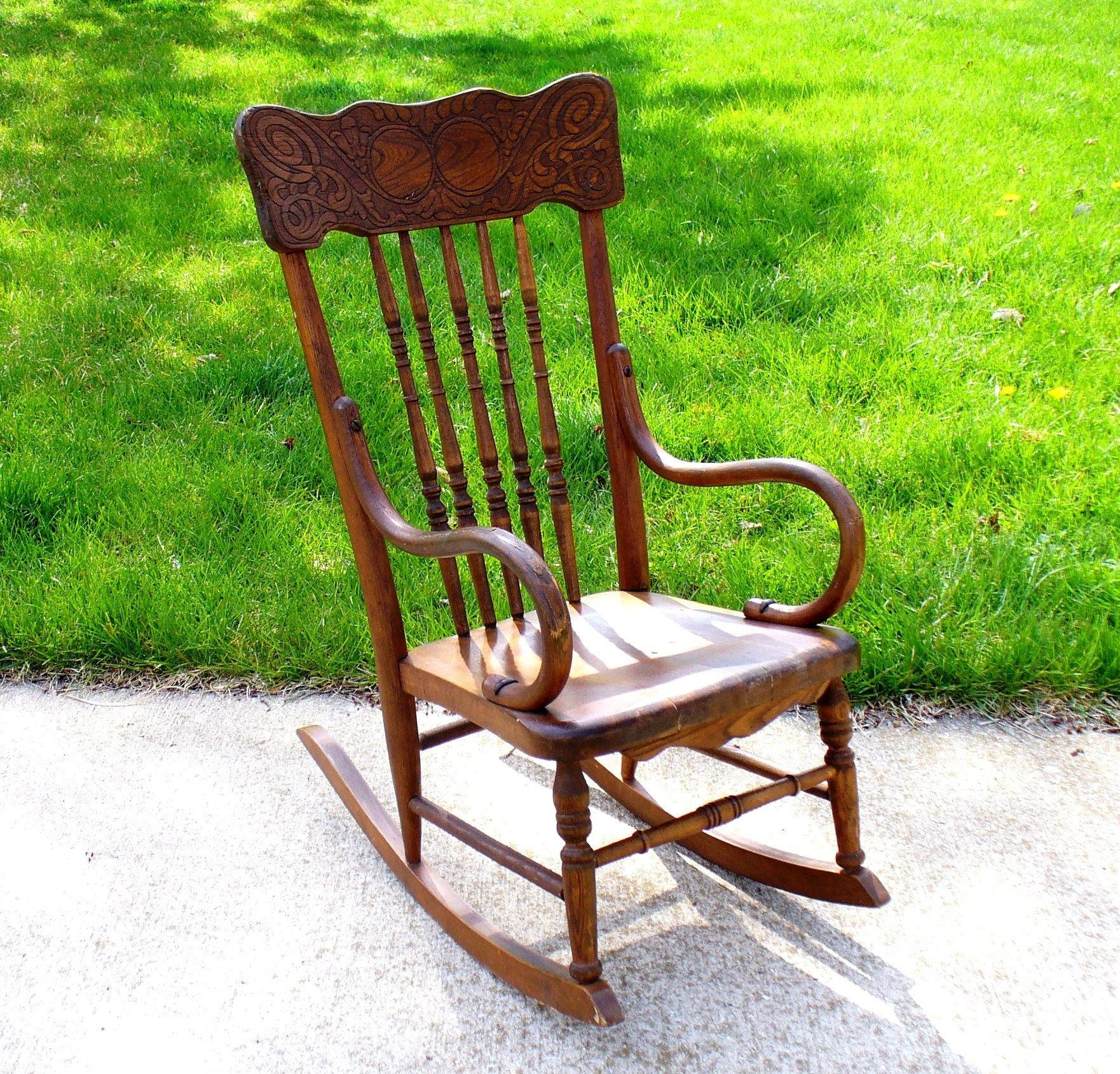Antique Child’s Children’s Pressed Back Bentwood Arm Rocking Chair Local  Pick Up Aurora Il 60503 Inside Dover Bentwood Rocking Chairs (View 3 of 20)