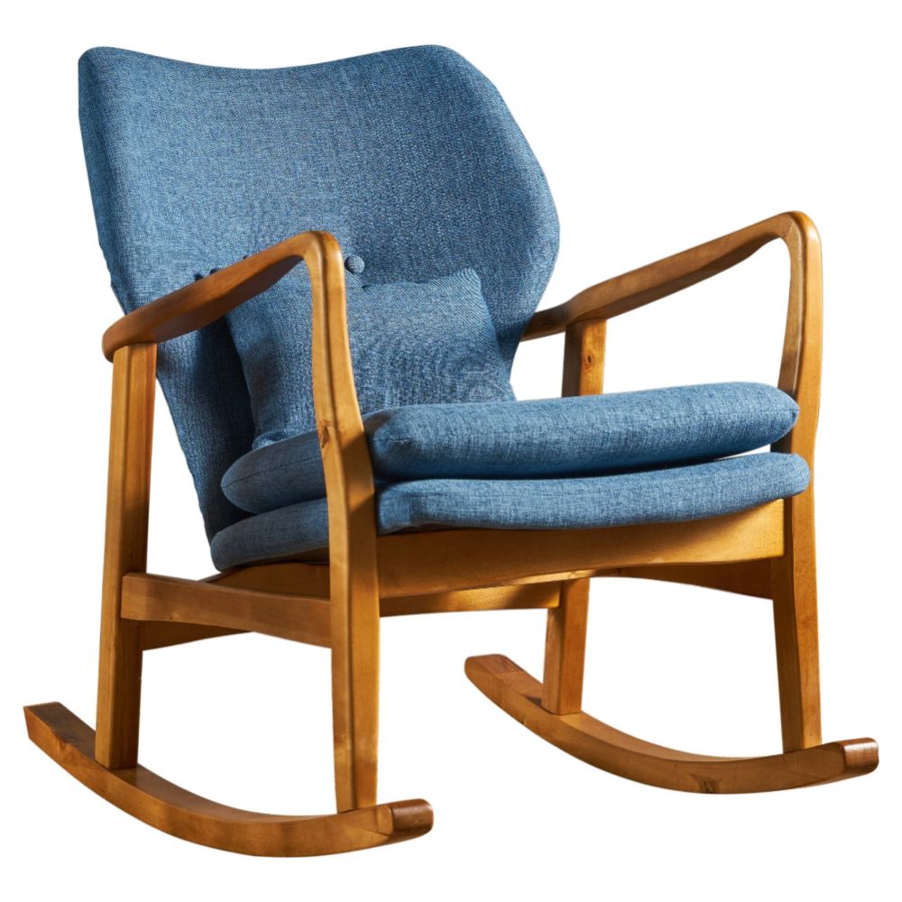 Benny Mid Century Modern Fabric Rocking Chairchristopher For Mid Century Fabric Rocking Chairs (View 11 of 20)