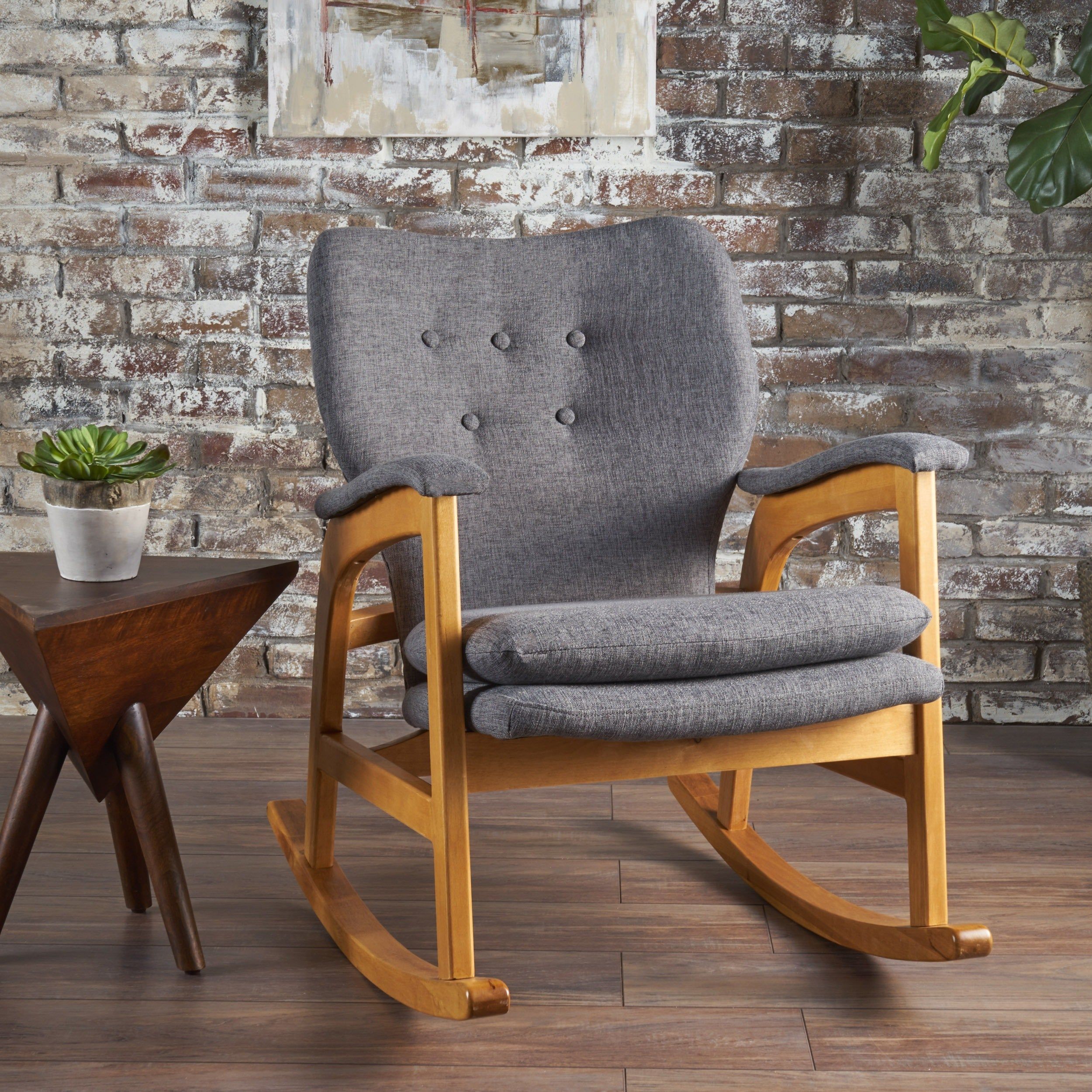 Featured Photo of Top 20 of Mid Century Fabric Rocking Chairs