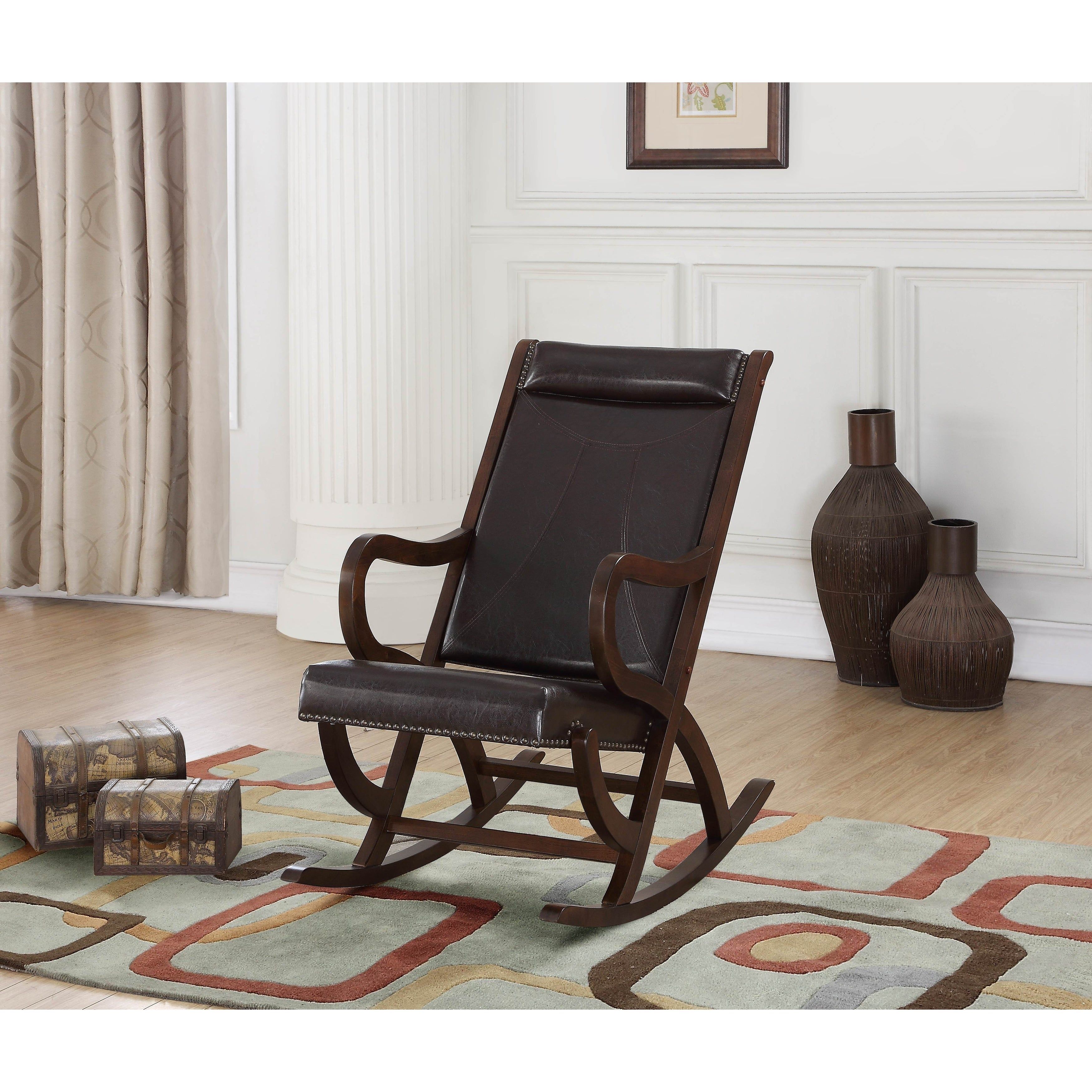 Featured Photo of 20 The Best Carbon Loft Ariel Rocking Chairs in Espresso Pu and Walnut