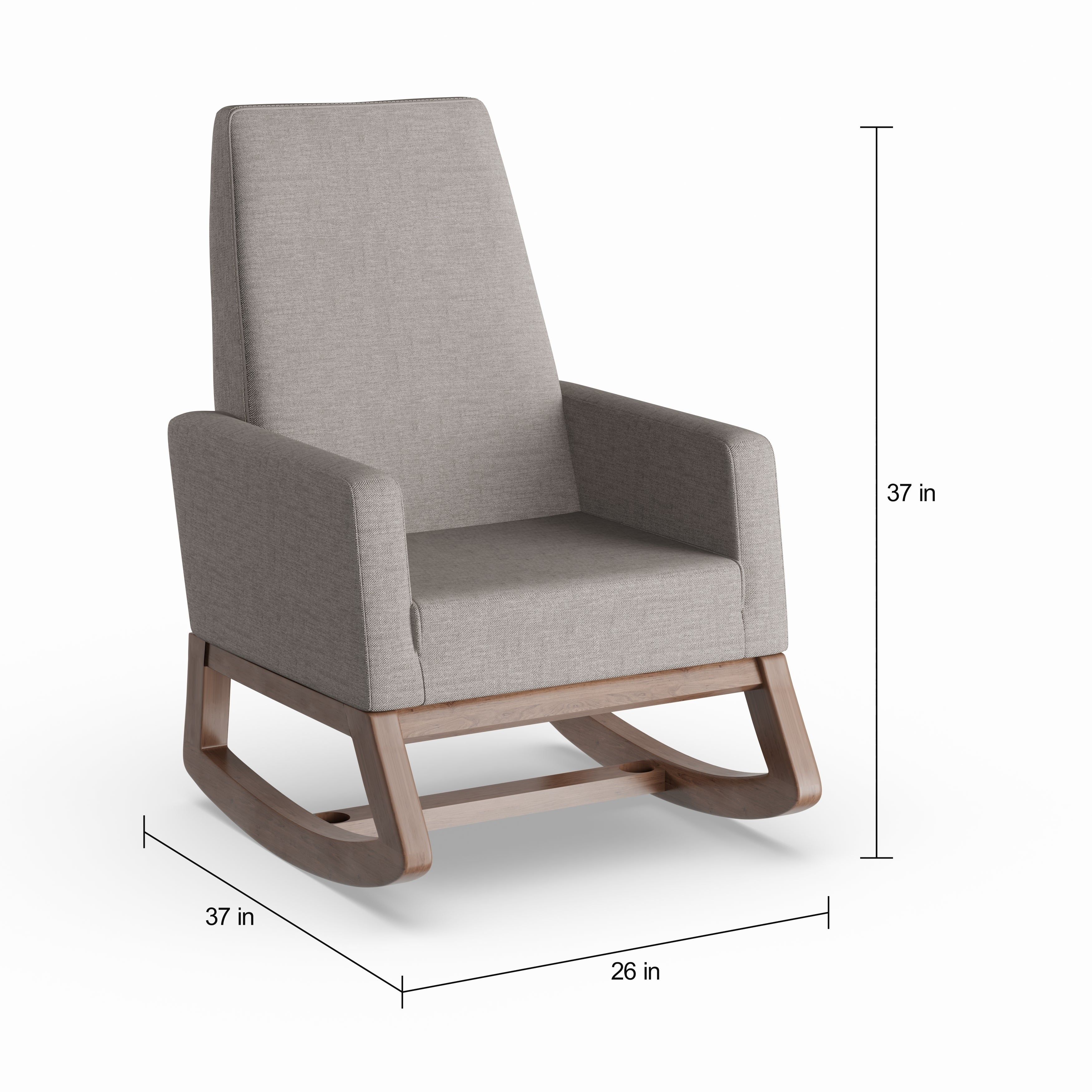 Carson Carrington Torshalla Mid Century Modern Grey Upholstered Rocking  Chair And Ottoman Set With Mid Century Modern Fabric Rocking Chairs (View 19 of 20)