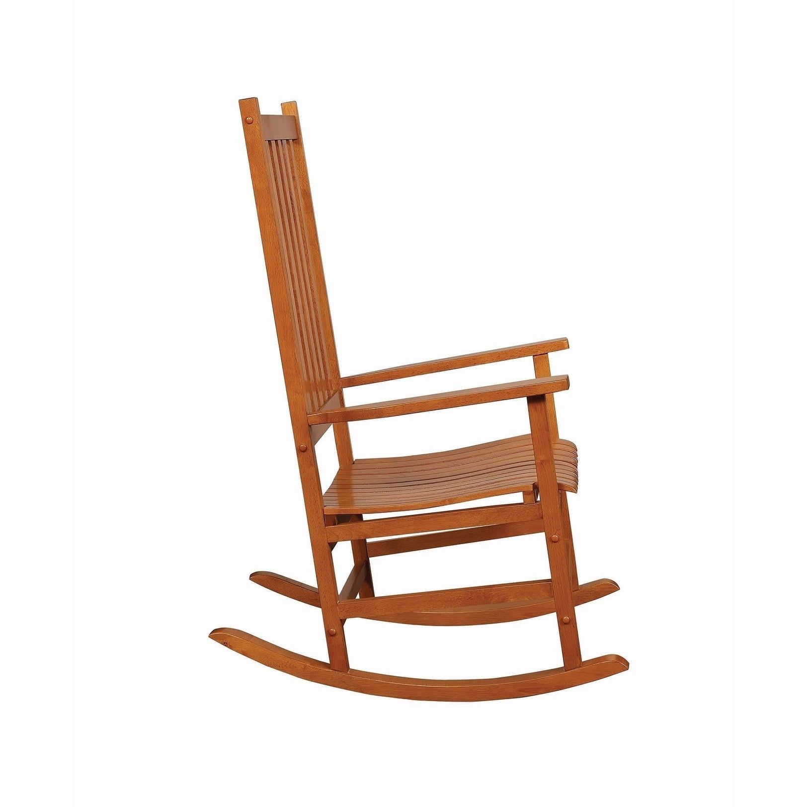 Cedarbaum Warm Brown Slat Back Rocking Chair Intended For Warm Brown Slat Back Rocking Chairs (Photo 1 of 20)
