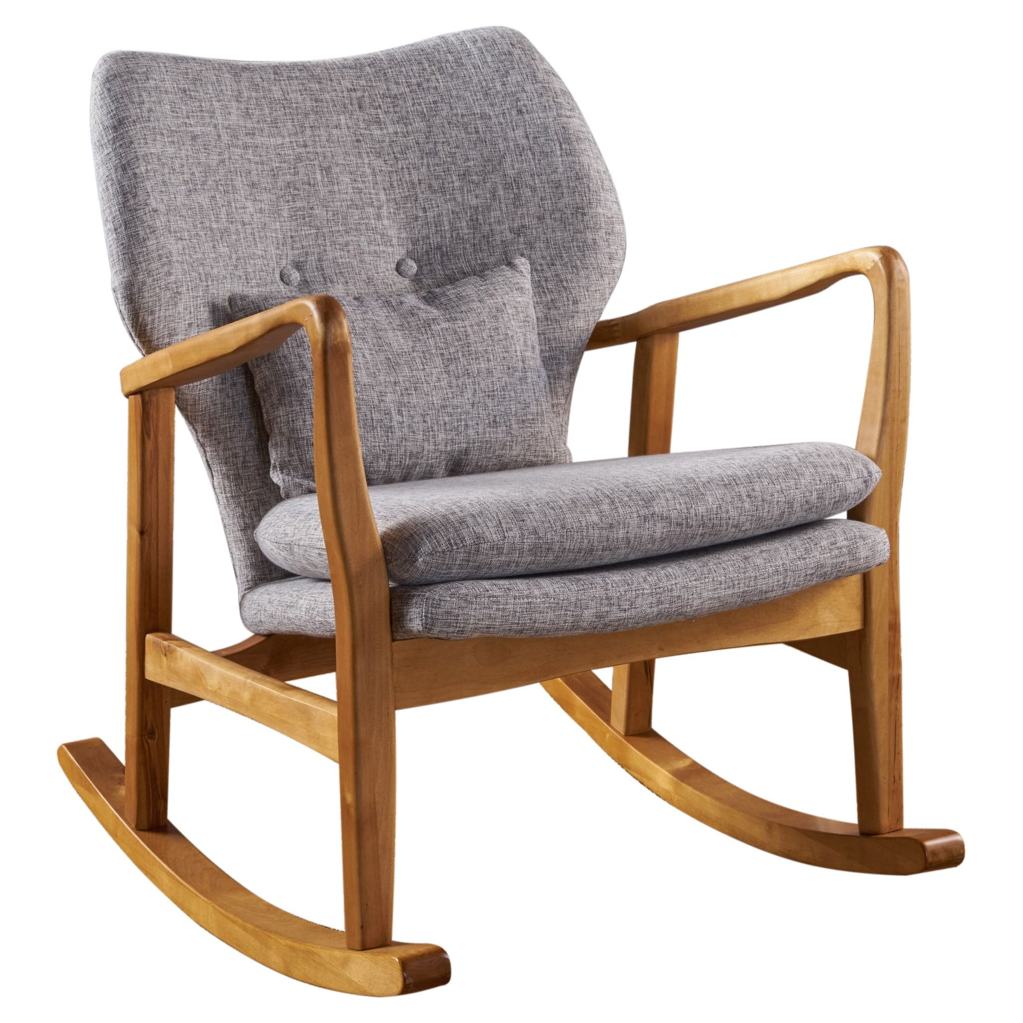 Christopher Knight Home Benny Mid Century Modern Fabric Rocking Chair By Intended For Mid Century Modern Fabric Rocking Chairs (View 6 of 20)