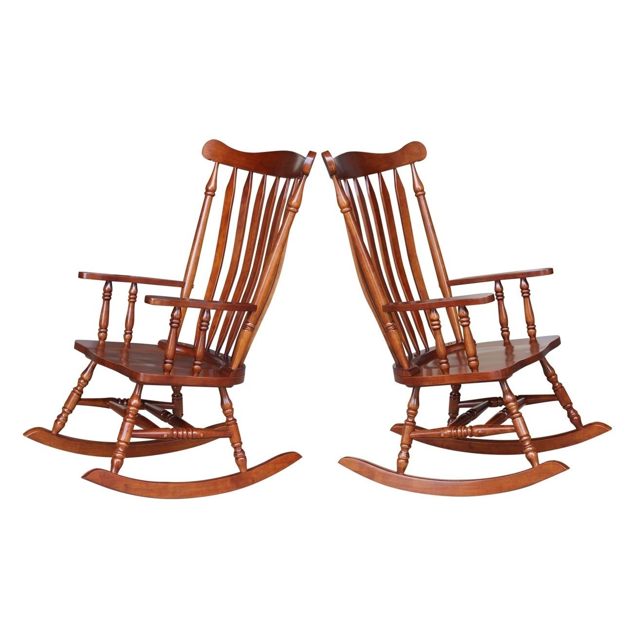 Colonial Cherry Finish Rocking Chair – 28"w X 36"d X 44.5"h In Colonial Cherry Finish Rocking Chairs (Photo 3 of 20)