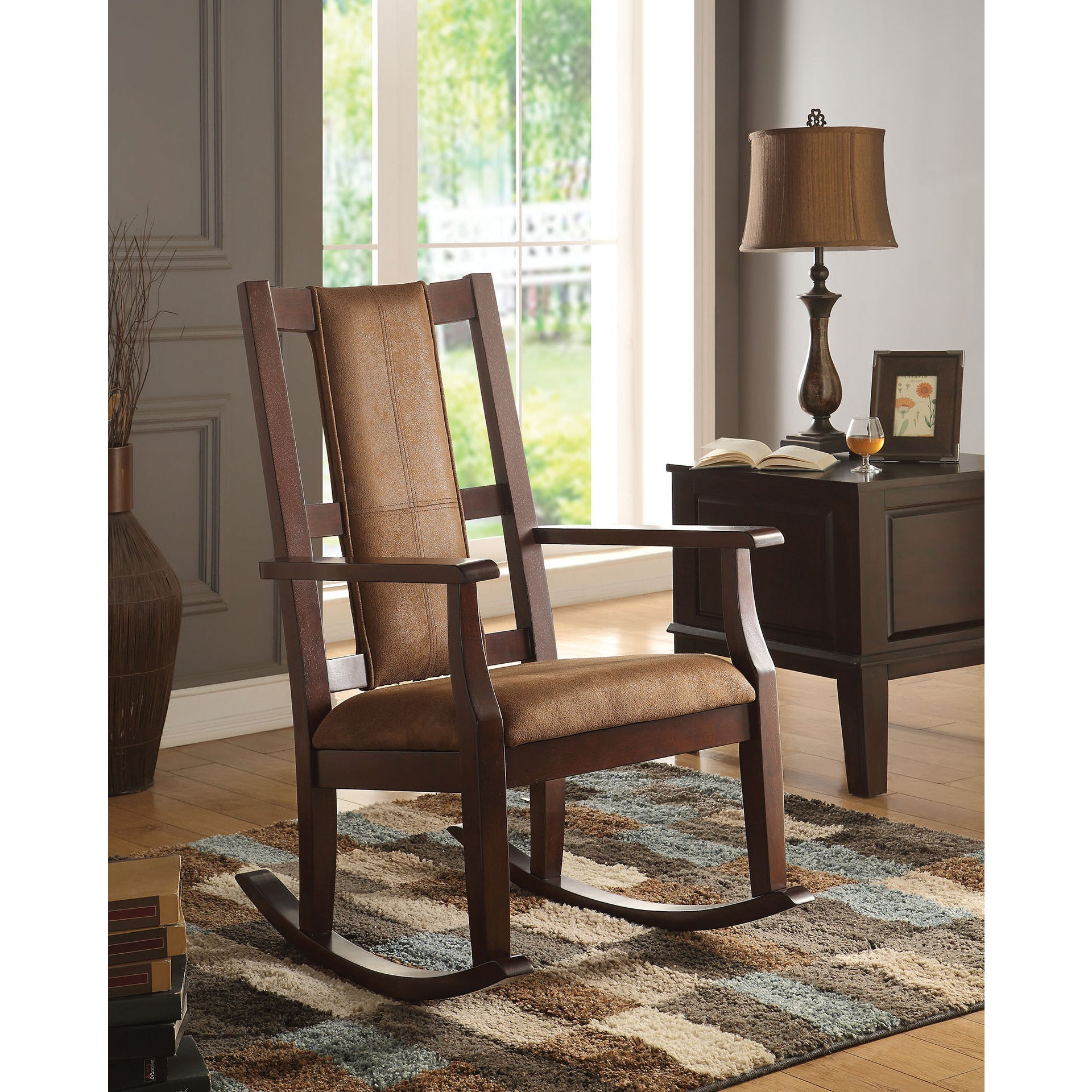 Copper Grove Sanvitalia Espresso Brown Rocking Chair For Espresso Brown Rocking Chairs (Photo 1 of 20)