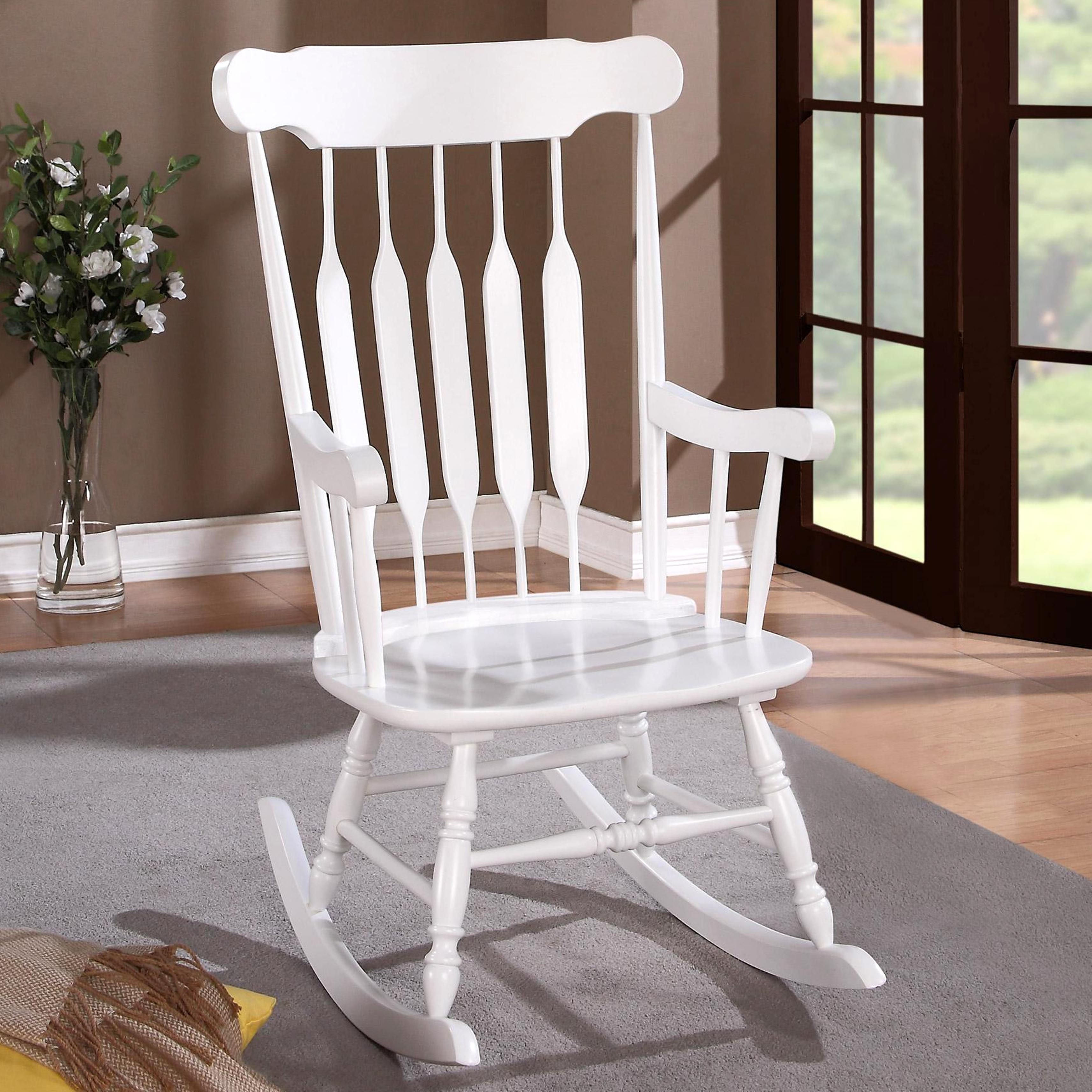 Country Style White Rocking Chair With Regard To Windsor Arrow Back Country Style Rocking Chairs (View 20 of 20)