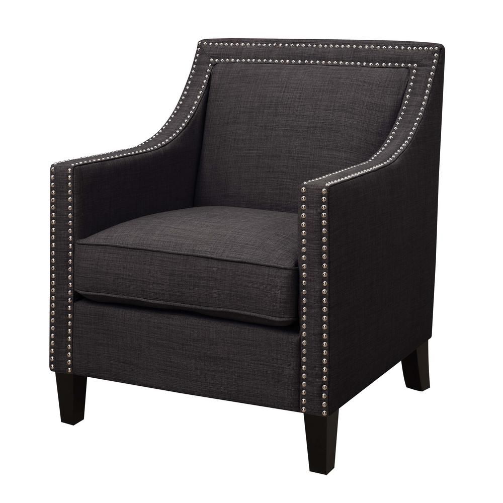 Emery Charcoal Arm Chair Uer090100ca – The Home Depot Intended For Radford Traditional Rocking Chairs (Photo 19 of 20)