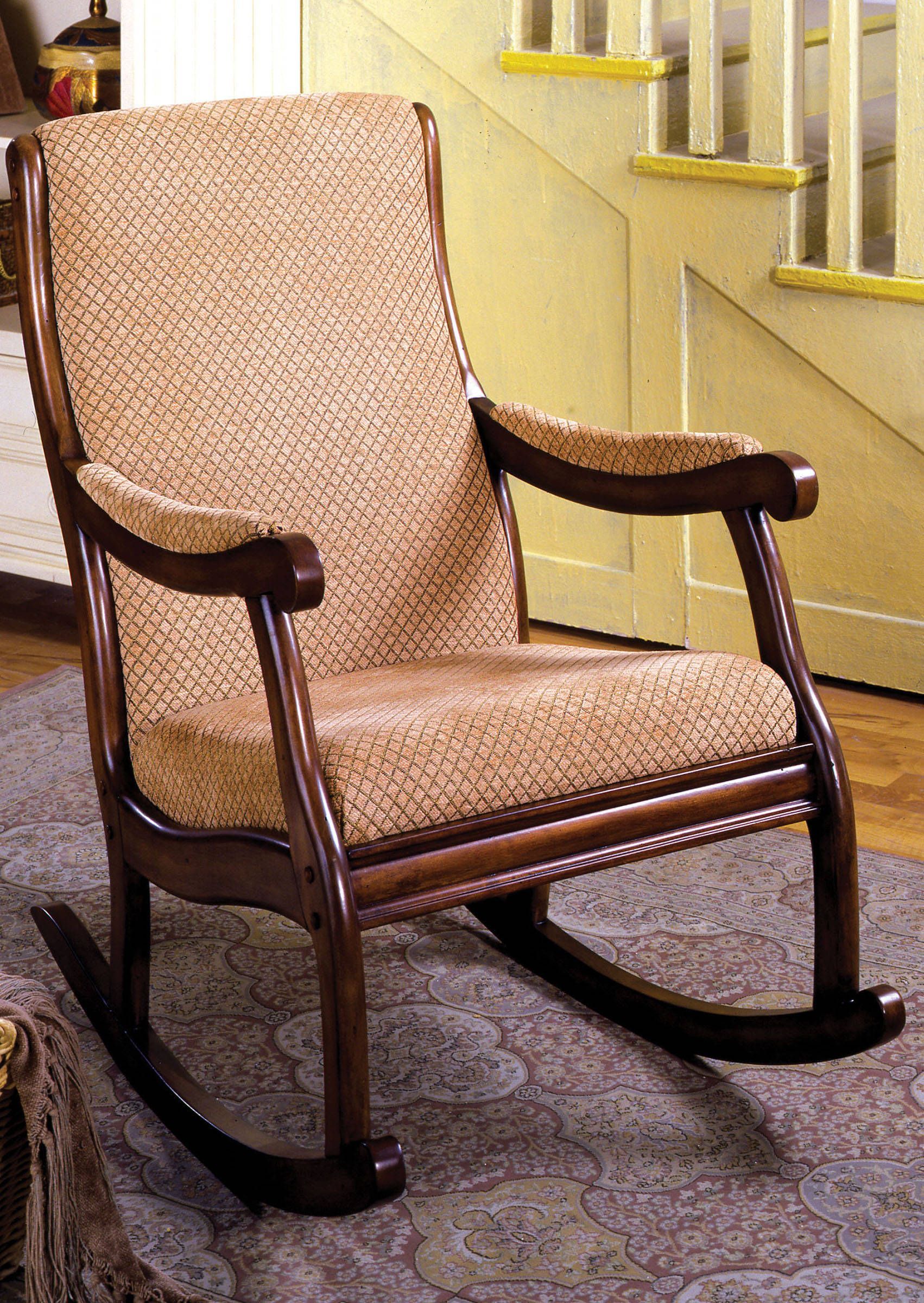Furniture Of America Liverpool Rocking Chair | The Classy With Antique Transitional Warm Oak Rocking Chairs (View 8 of 20)
