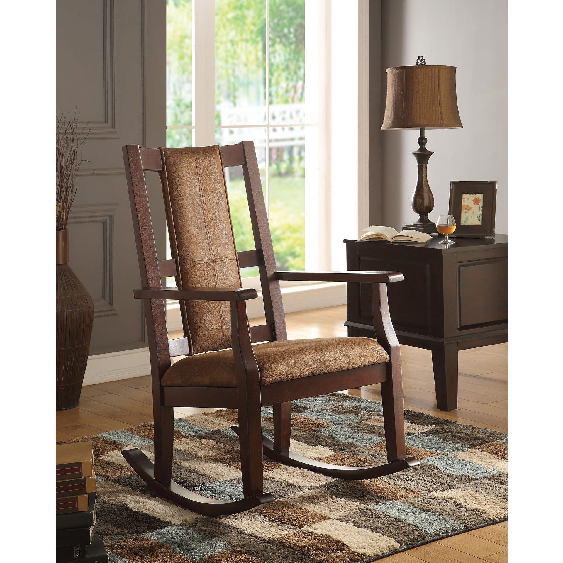High Back, Rocking Chairs Living Room Chairs | Shop Online Intended For Westridge Nail Head Trim Chestnut Rocking Chairs (View 5 of 20)