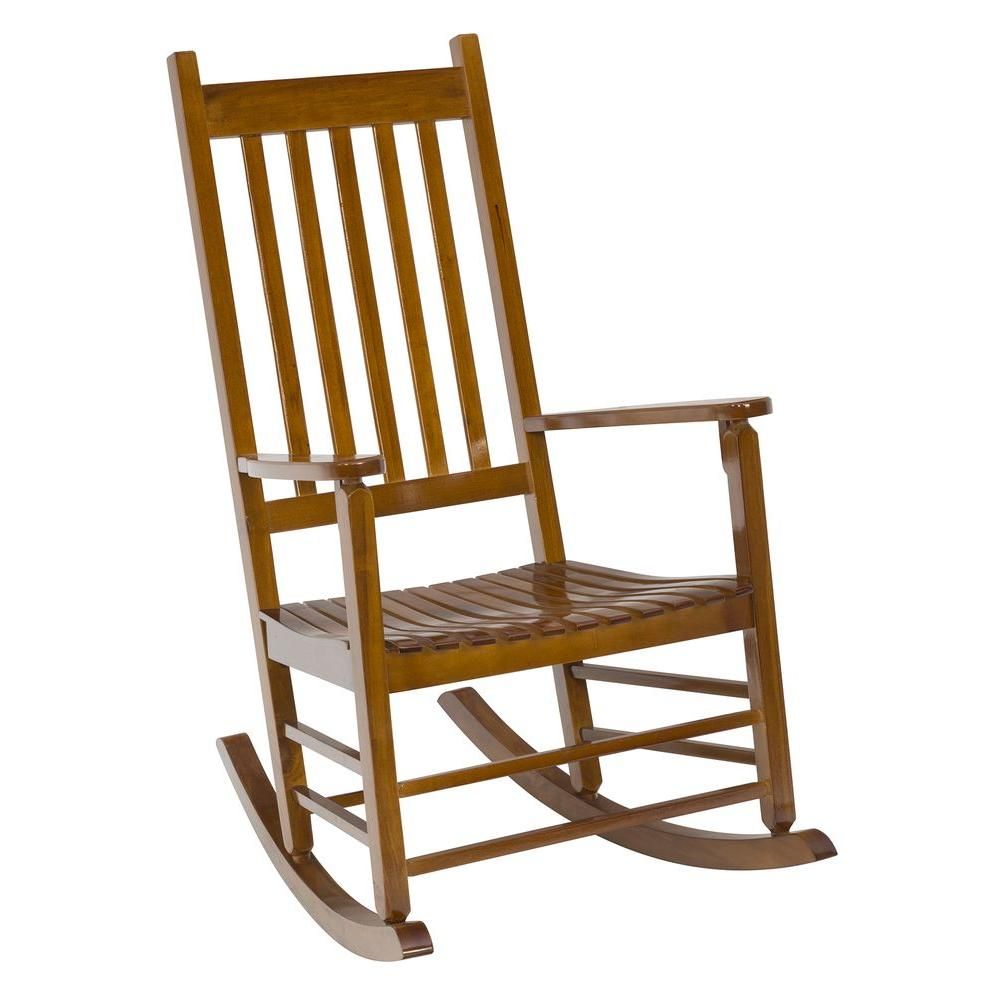 Jack Post Natural Mission Patio Rocker Intended For Warm Brown Slat Back Rocking Chairs (Photo 4 of 20)