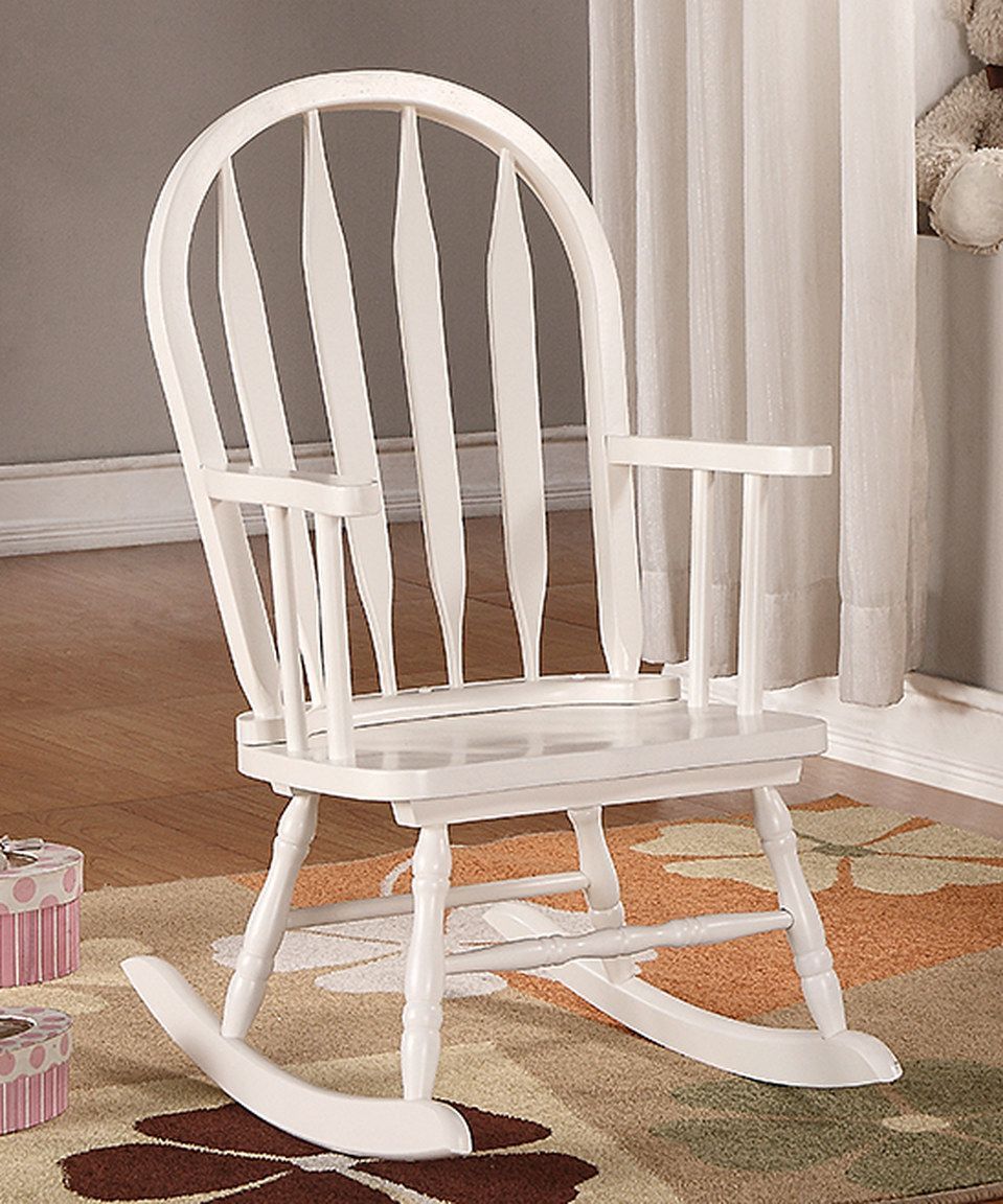 Look At This #zulilyfind! White Arrow Back Juvenile Rocking In Windsor Arrow Back Country Style Rocking Chairs (Photo 14 of 20)