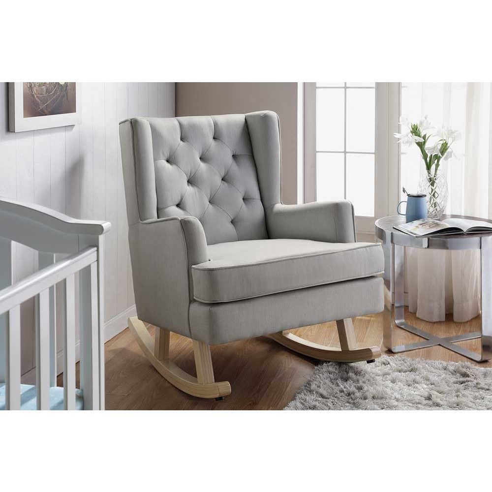 Nested Soothe Easy Chair And Rocker With Regard To Rocking Chairs & Lounge Chairs In Grey (View 13 of 20)