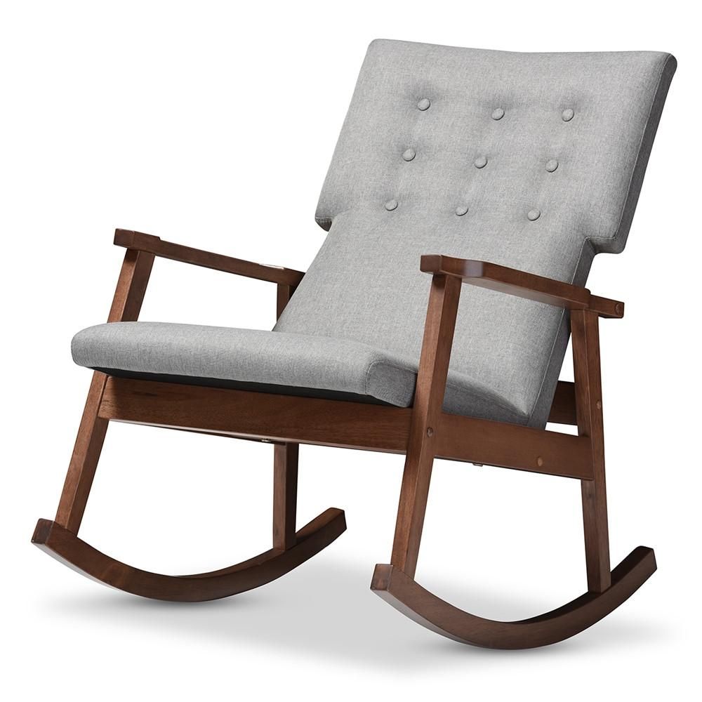 Nevies Mid Century Modern Fabric Rocking Chair Within Nevies Mid Century Modern Fabric Rocking Chairs (Photo 15 of 20)