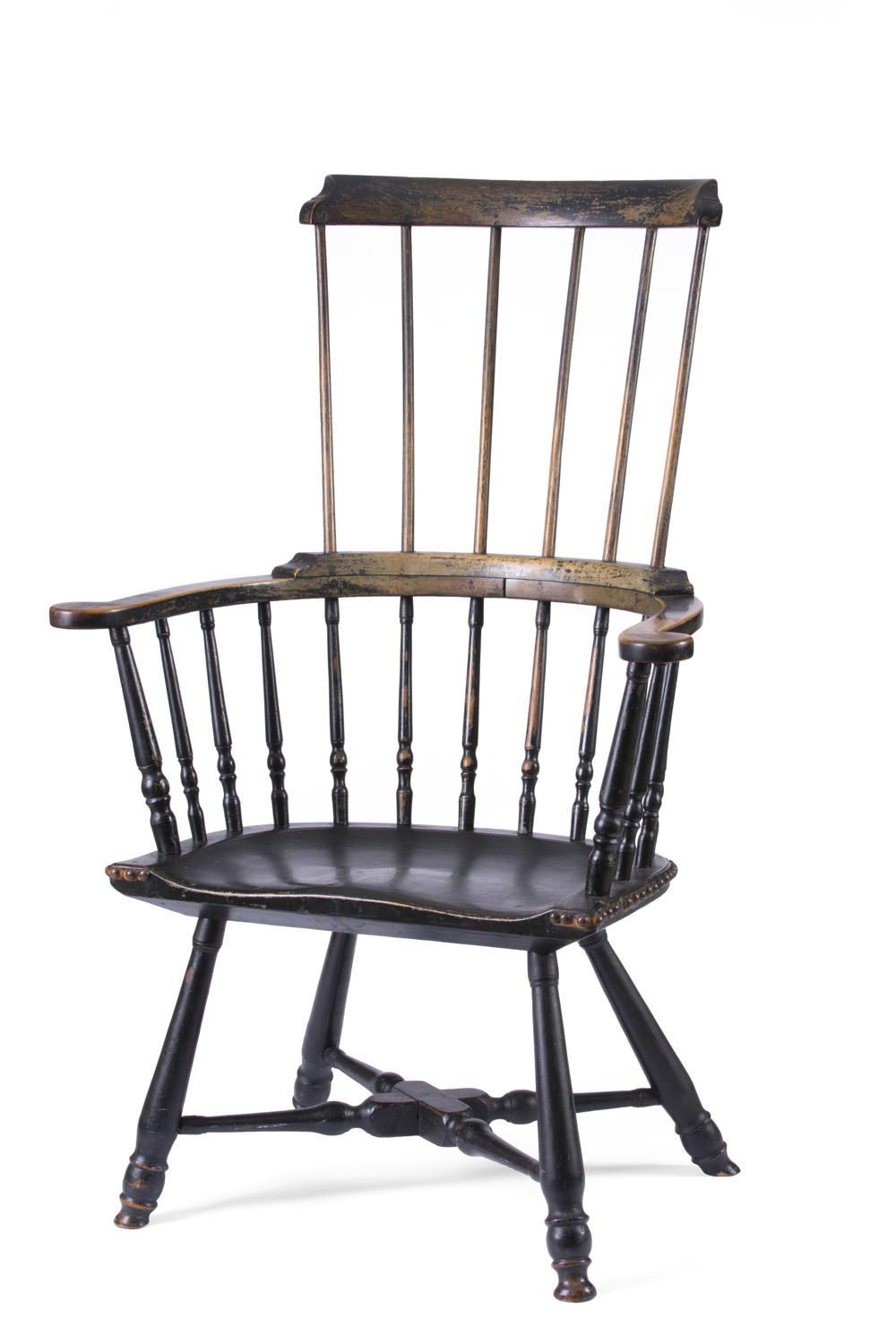 Newport, Rhode Island High Back Windsor Armchair, 1760 1770 In Black Back Windsor Rocking Chairs (View 16 of 20)